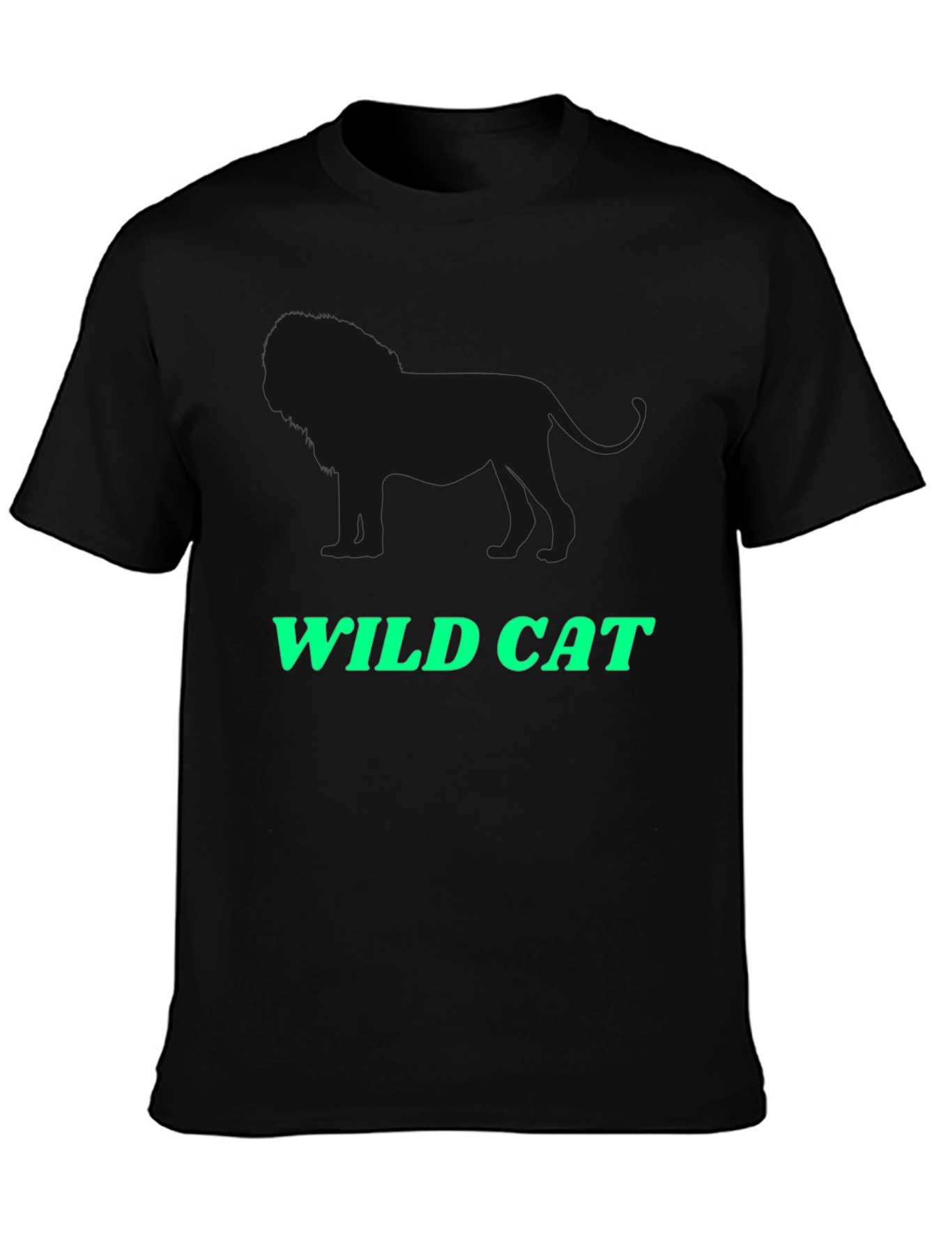 Wild Cat Graphic Tee - Black