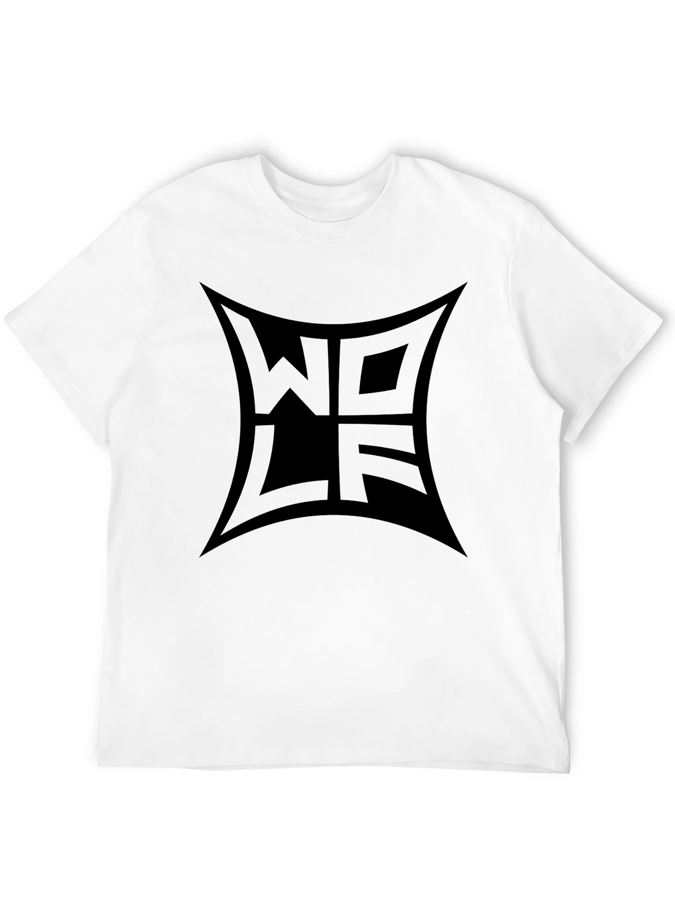 WOLF Graphic Print Black T-Shirt - Stylish Mens Tee