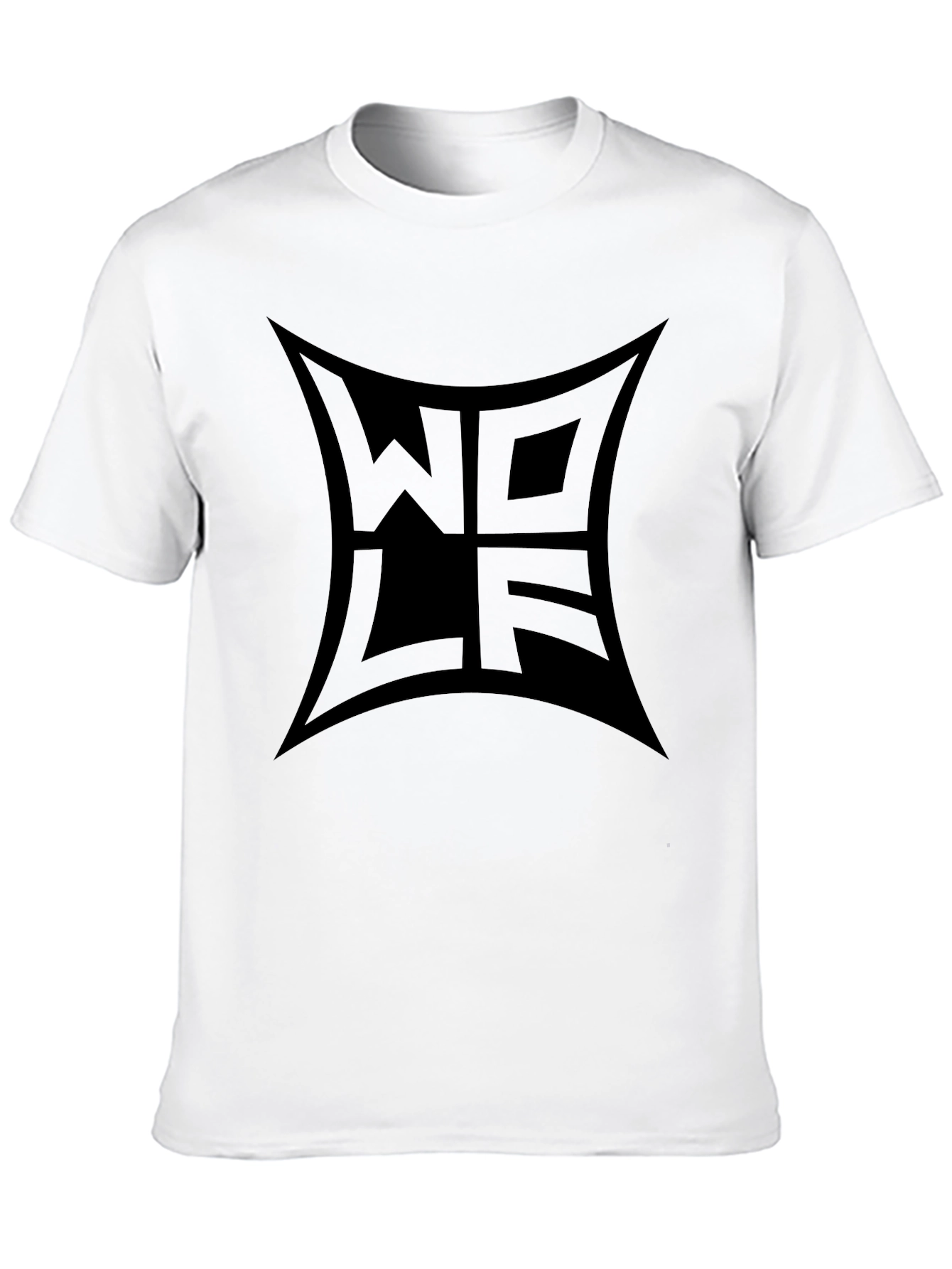 WOLF Graphic Print Black T-Shirt - Stylish Mens Tee