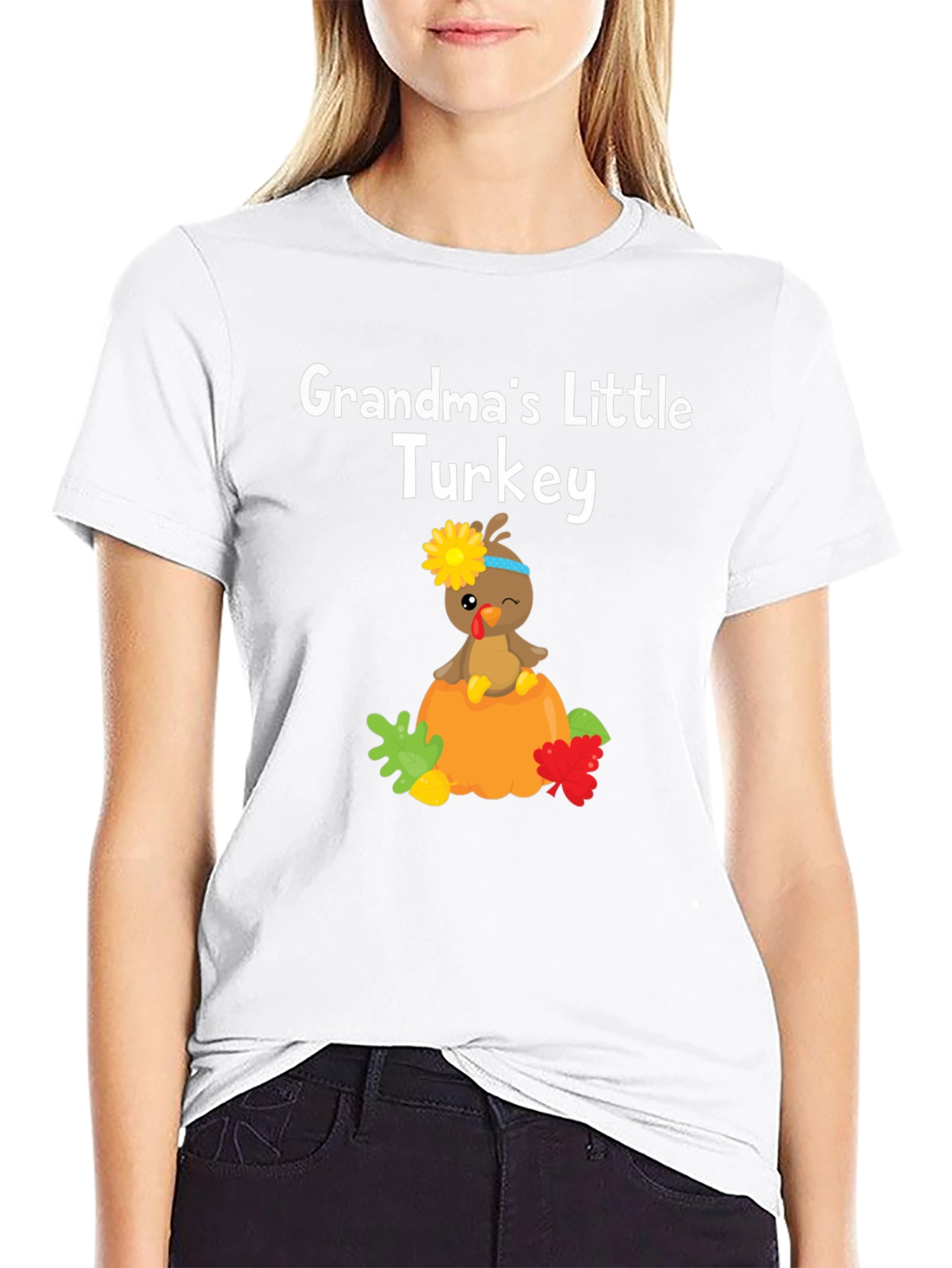 Grandmas Little Turkey Thanksgiving T-Shirt