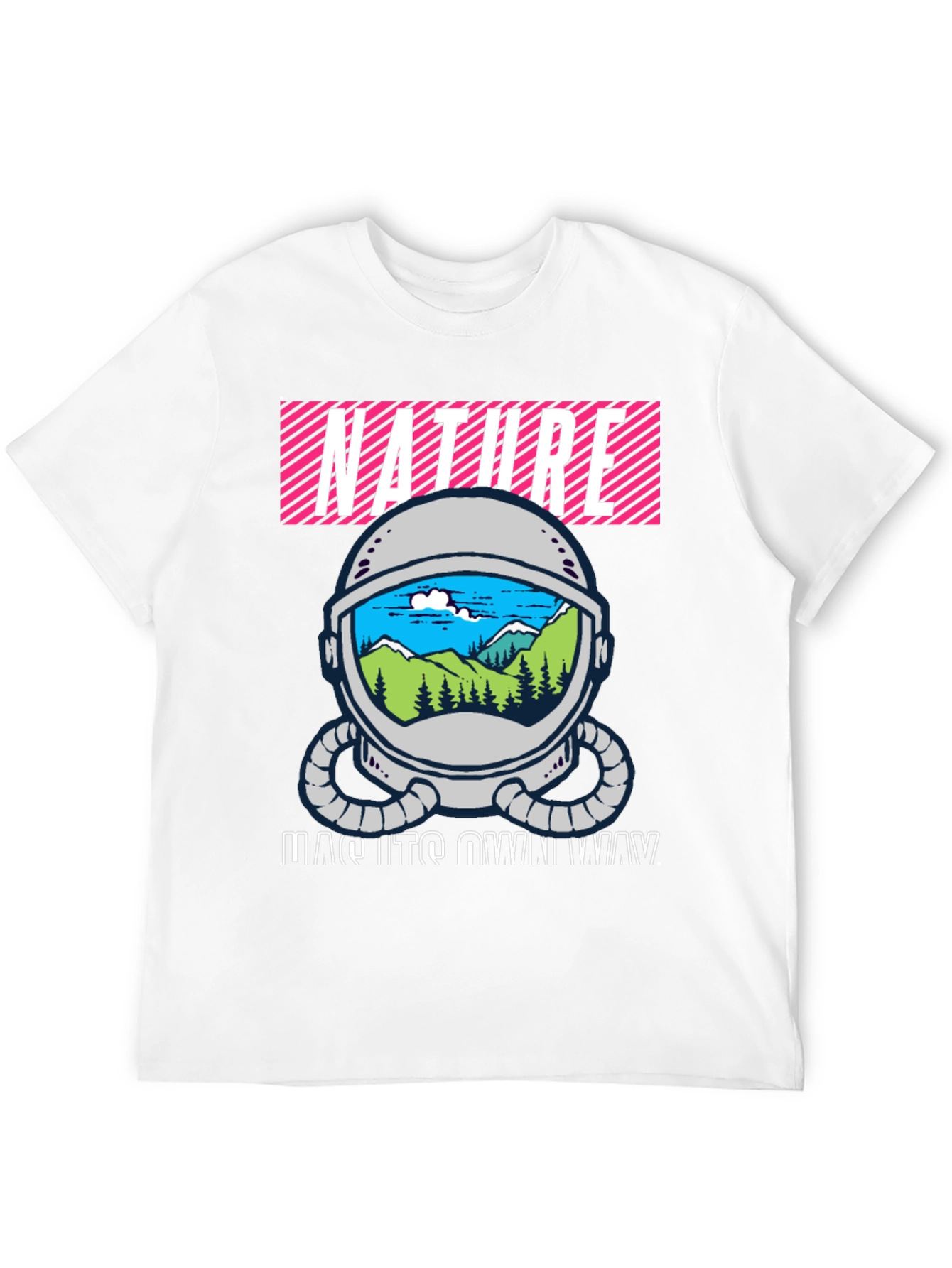 Nature Astronaut Helmet Graphic T-Shirt