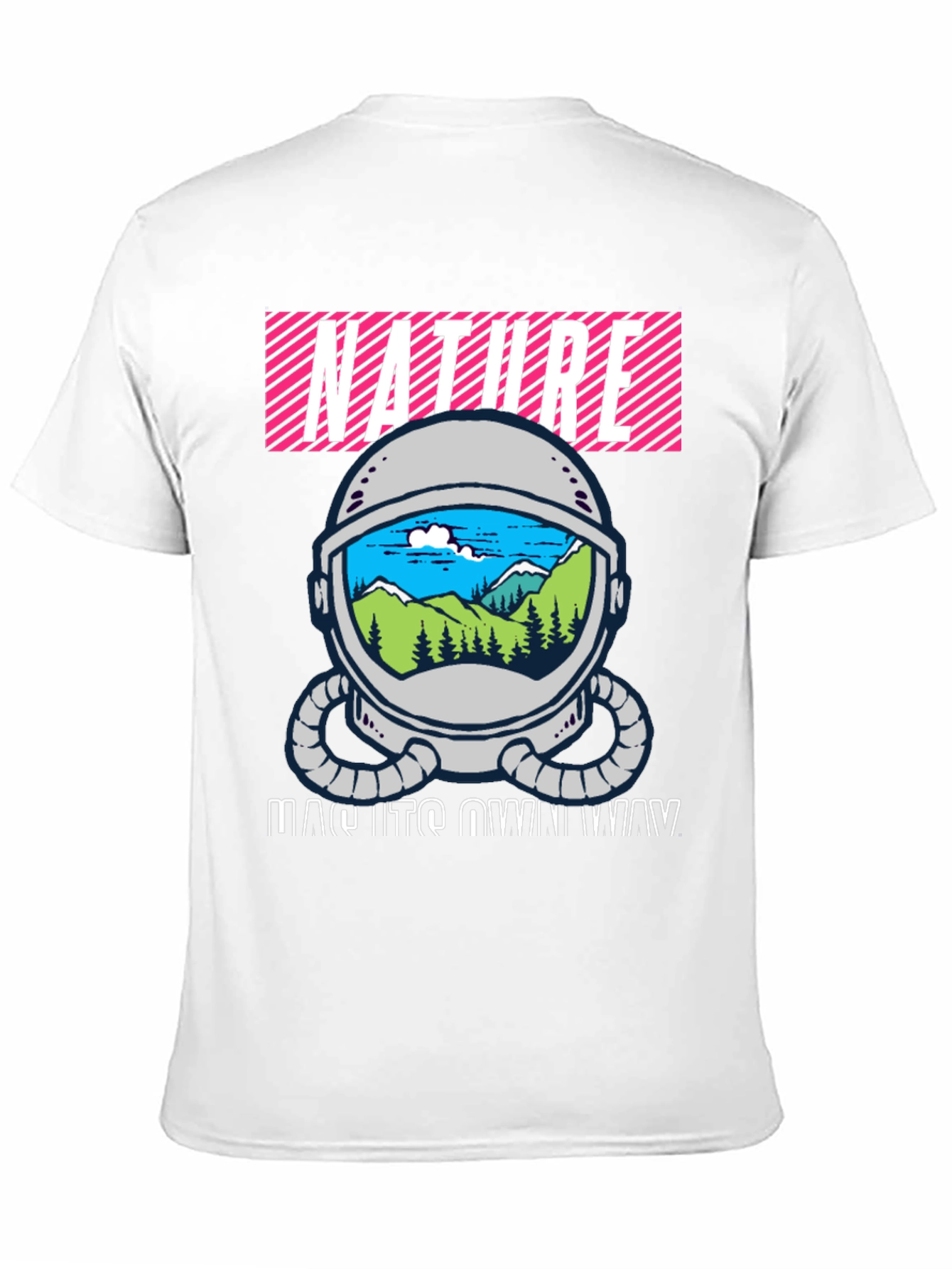 Nature Astronaut Helmet Graphic T-Shirt