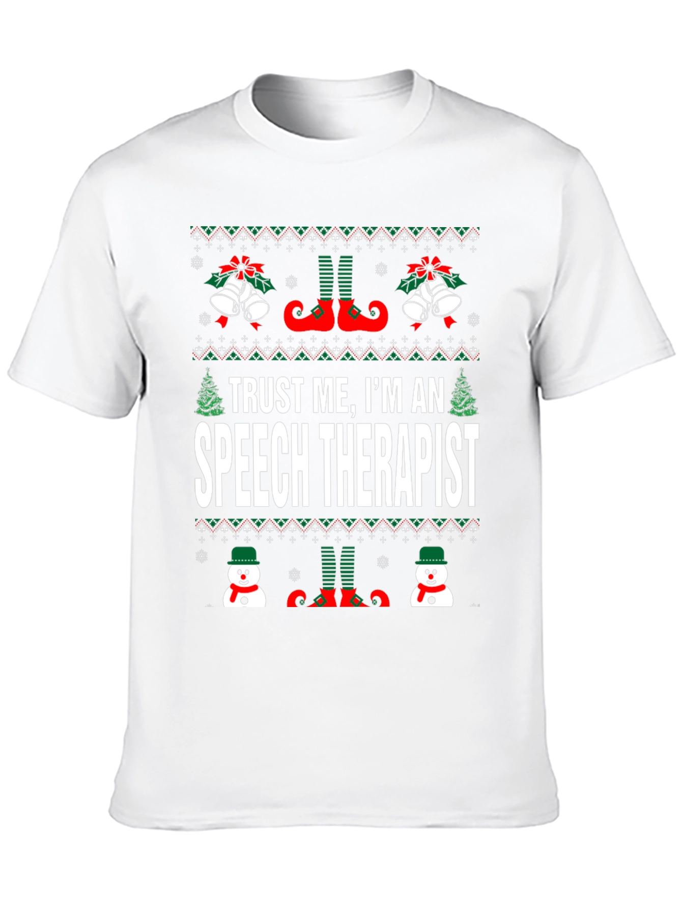 Speech Therapist Ugly Christmas T-Shirt