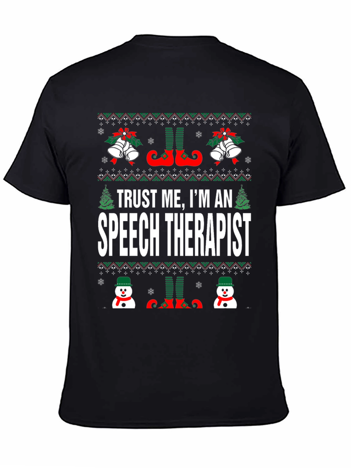 Speech Therapist Ugly Christmas T-Shirt