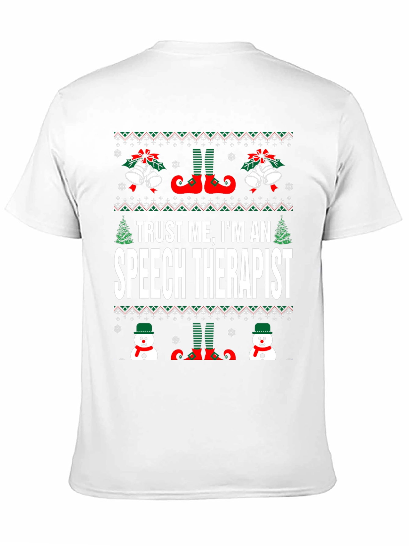Speech Therapist Ugly Christmas T-Shirt
