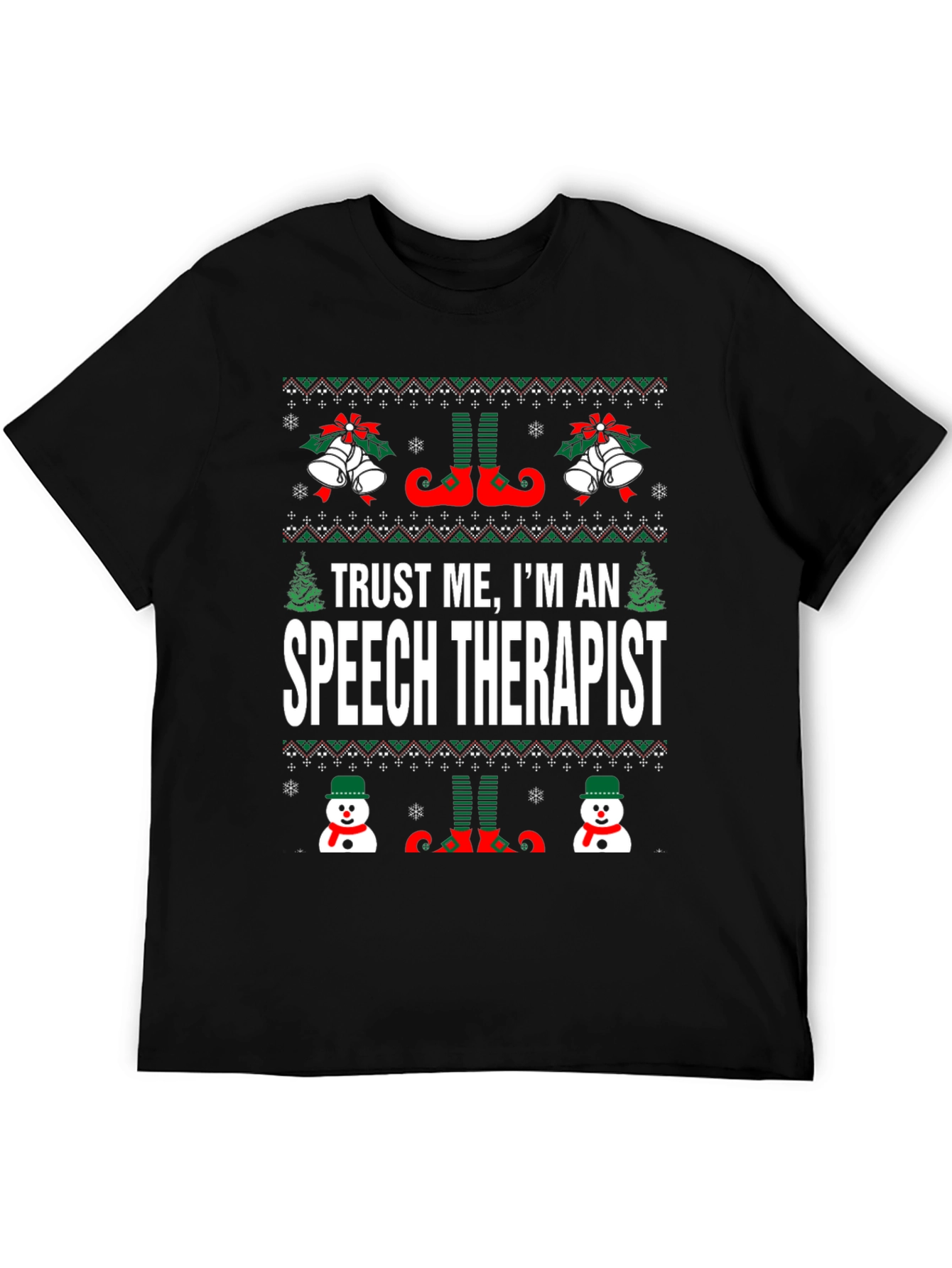 Speech Therapist Ugly Christmas T-Shirt