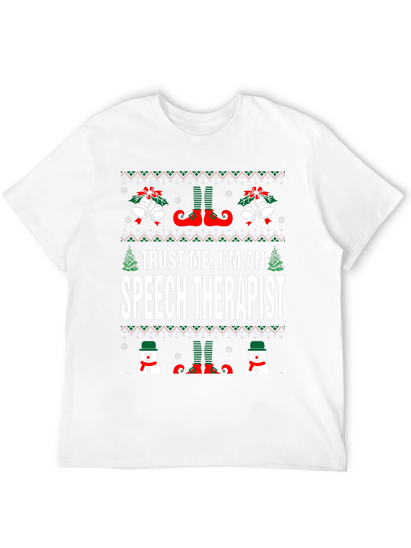 Speech Therapist Ugly Christmas T-Shirt