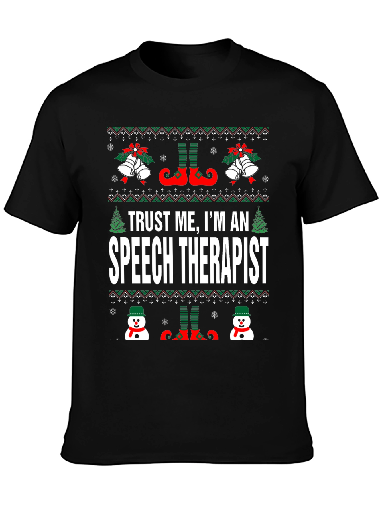 Speech Therapist Ugly Christmas T-Shirt