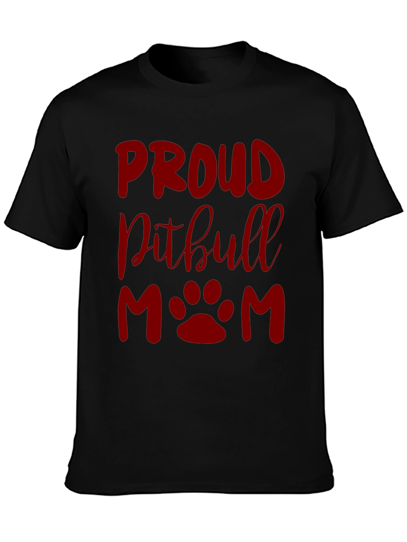 Proud Pitbull Mom Graphic T-Shirt