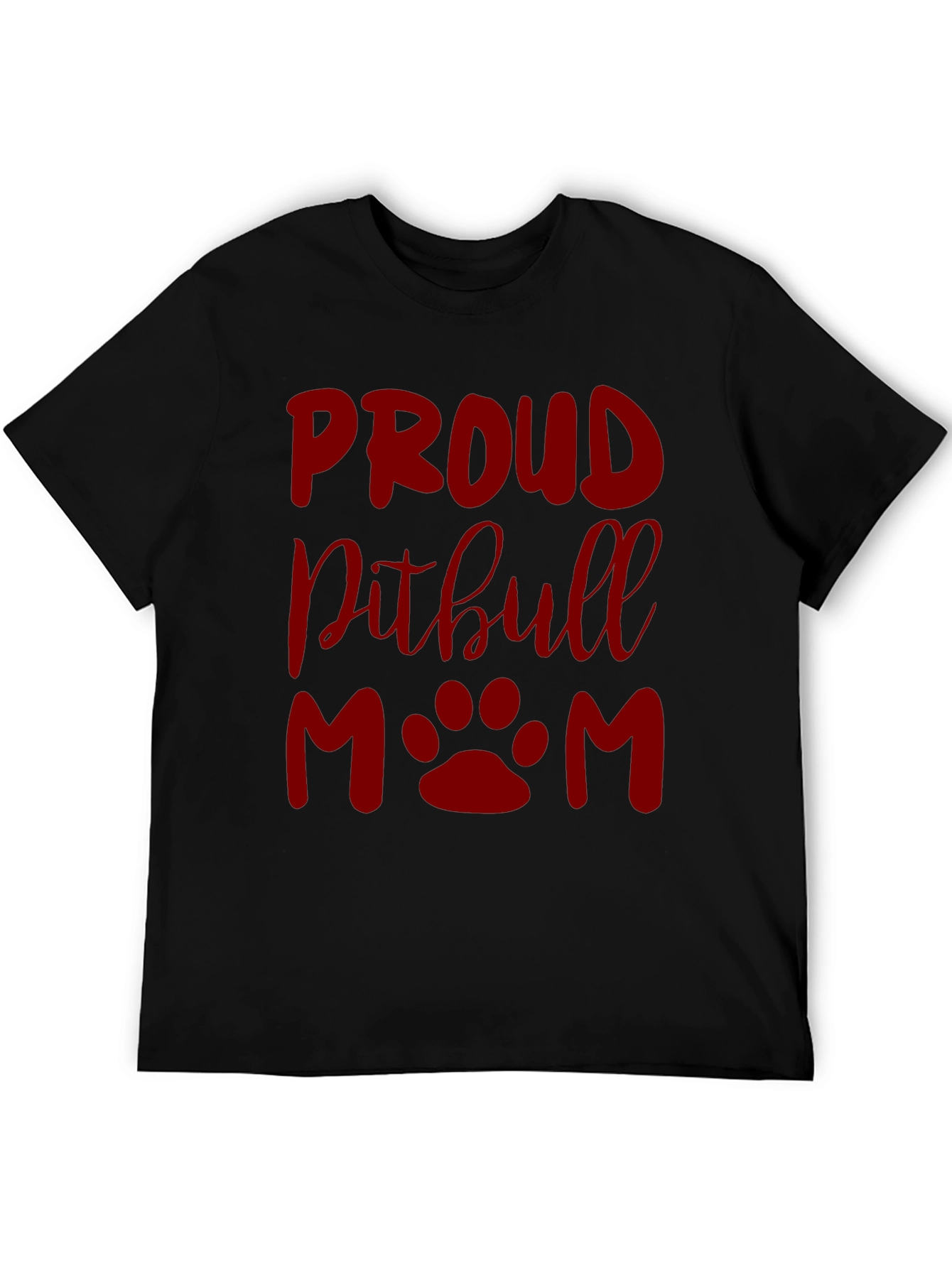 Proud Pitbull Mom Graphic T-Shirt
