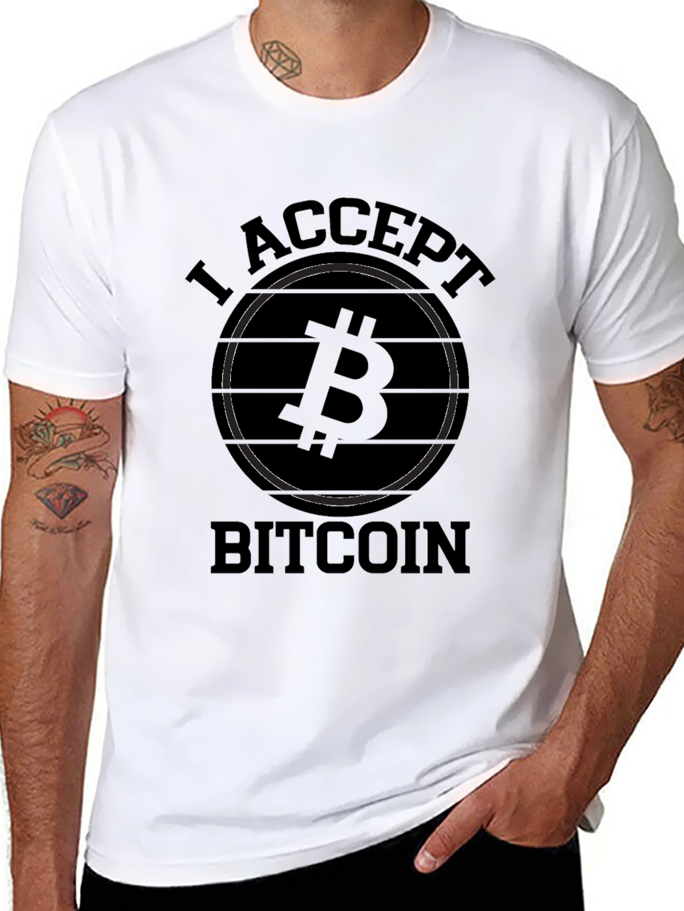 I Accept Bitcoin Graphic T-Shirt