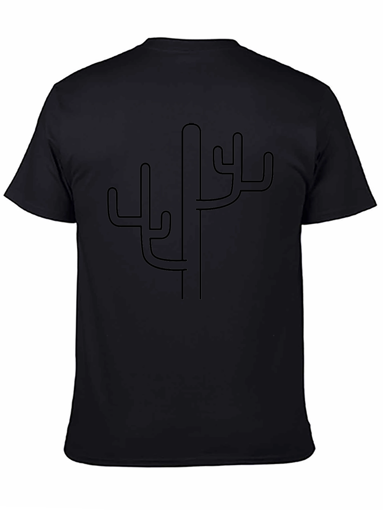 Cactus Graphic Black T-Shirt - Desert Style