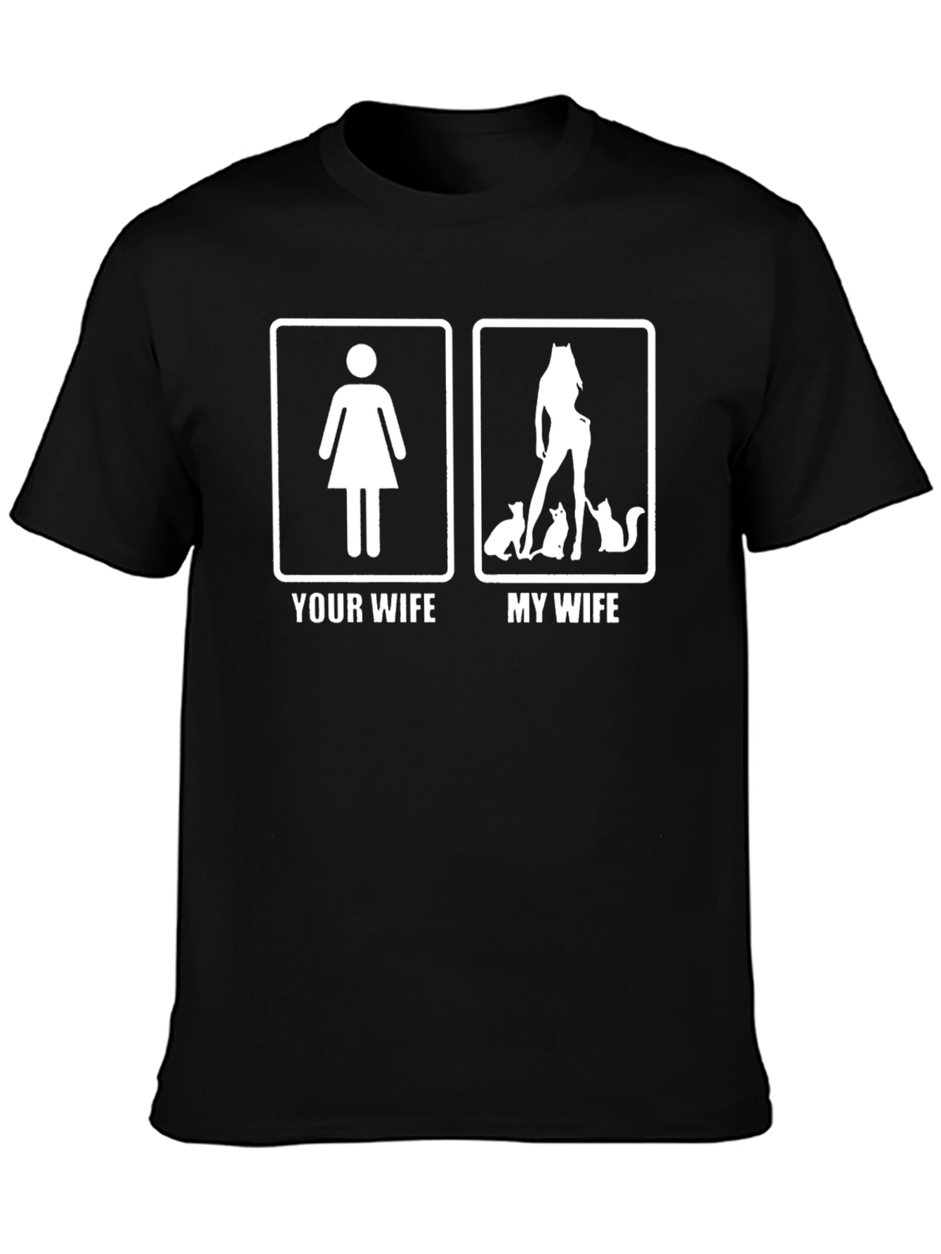 Humorous Your Wife vs. My Wife Graphic Tee