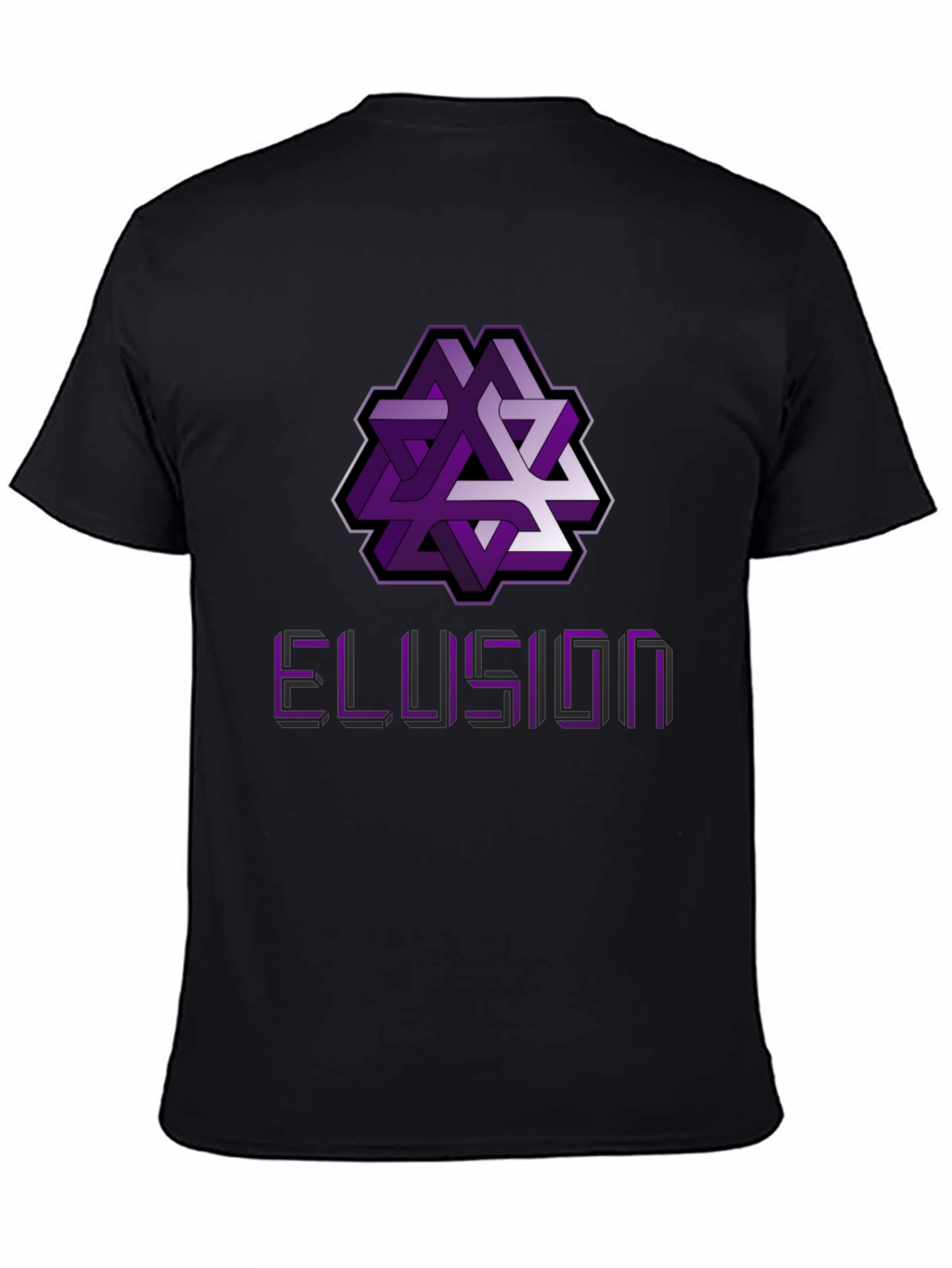 Optical Illusion Graphic Tee - Abstract Geometric Design Shirt