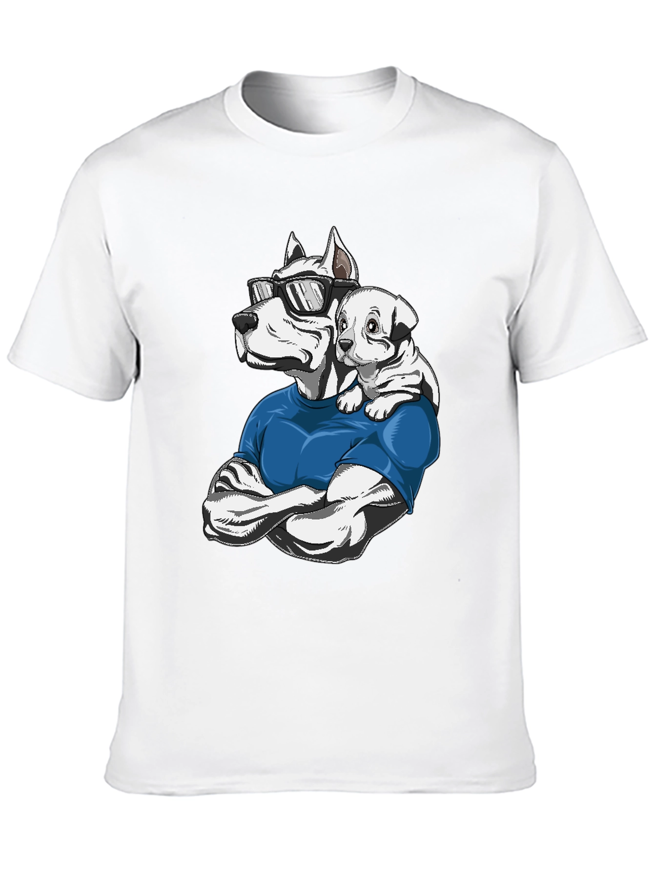 Cool Dog Dad T-Shirt Pitbull Puppy Design