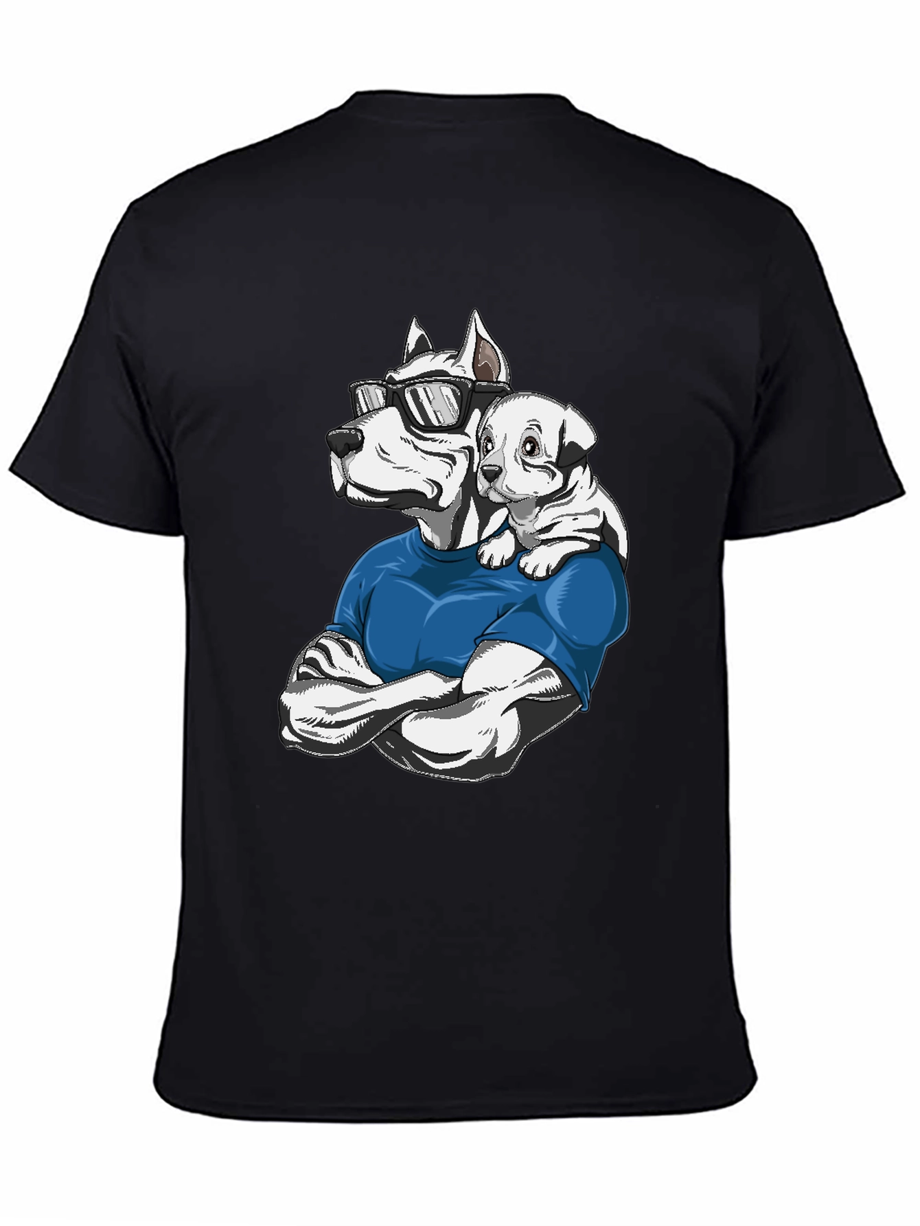 Cool Dog Dad T-Shirt Pitbull Puppy Design