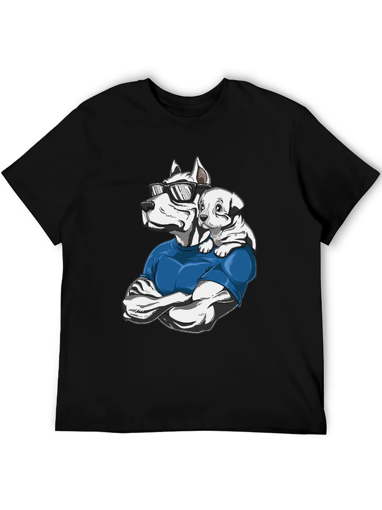 Cool Dog Dad T-Shirt Pitbull Puppy Design