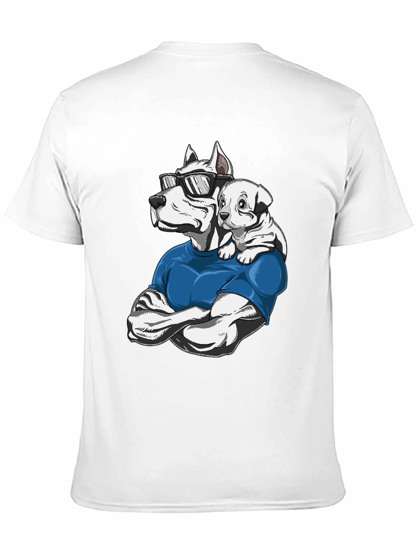 Cool Dog Dad T-Shirt Pitbull Puppy Design