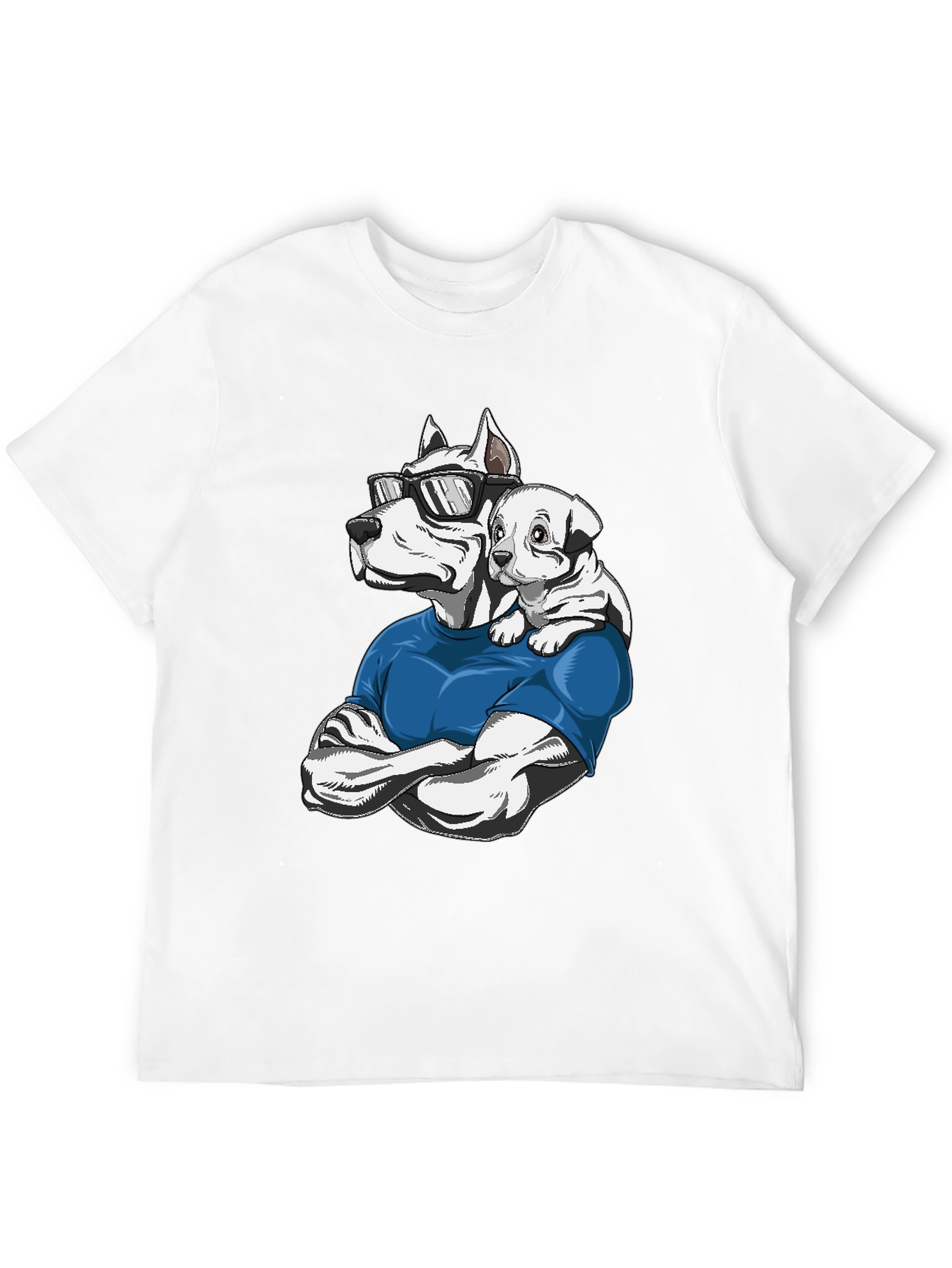 Cool Dog Dad T-Shirt Pitbull Puppy Design