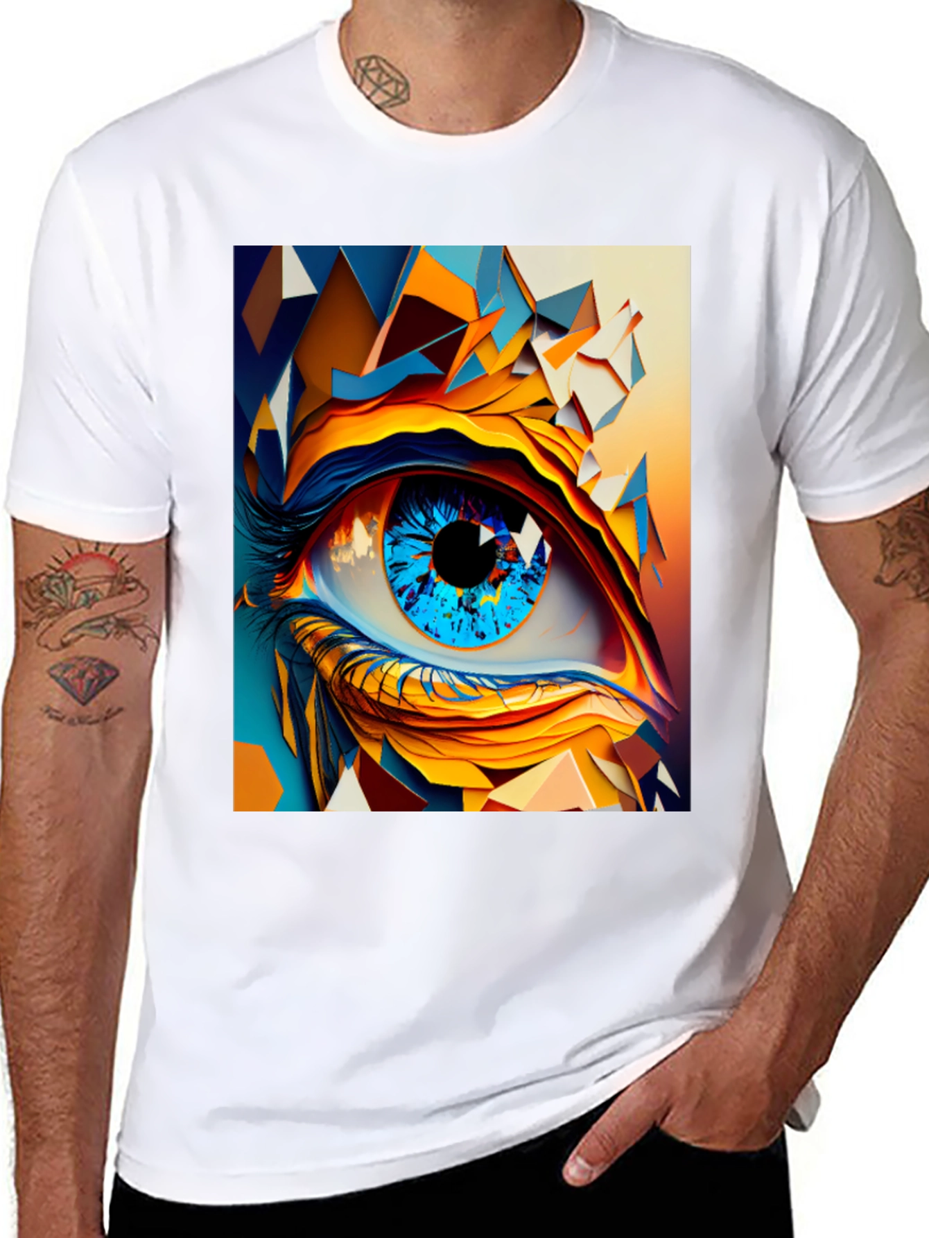 Abstract Eye Graphic T-Shirt - Stylish Unisex Tee