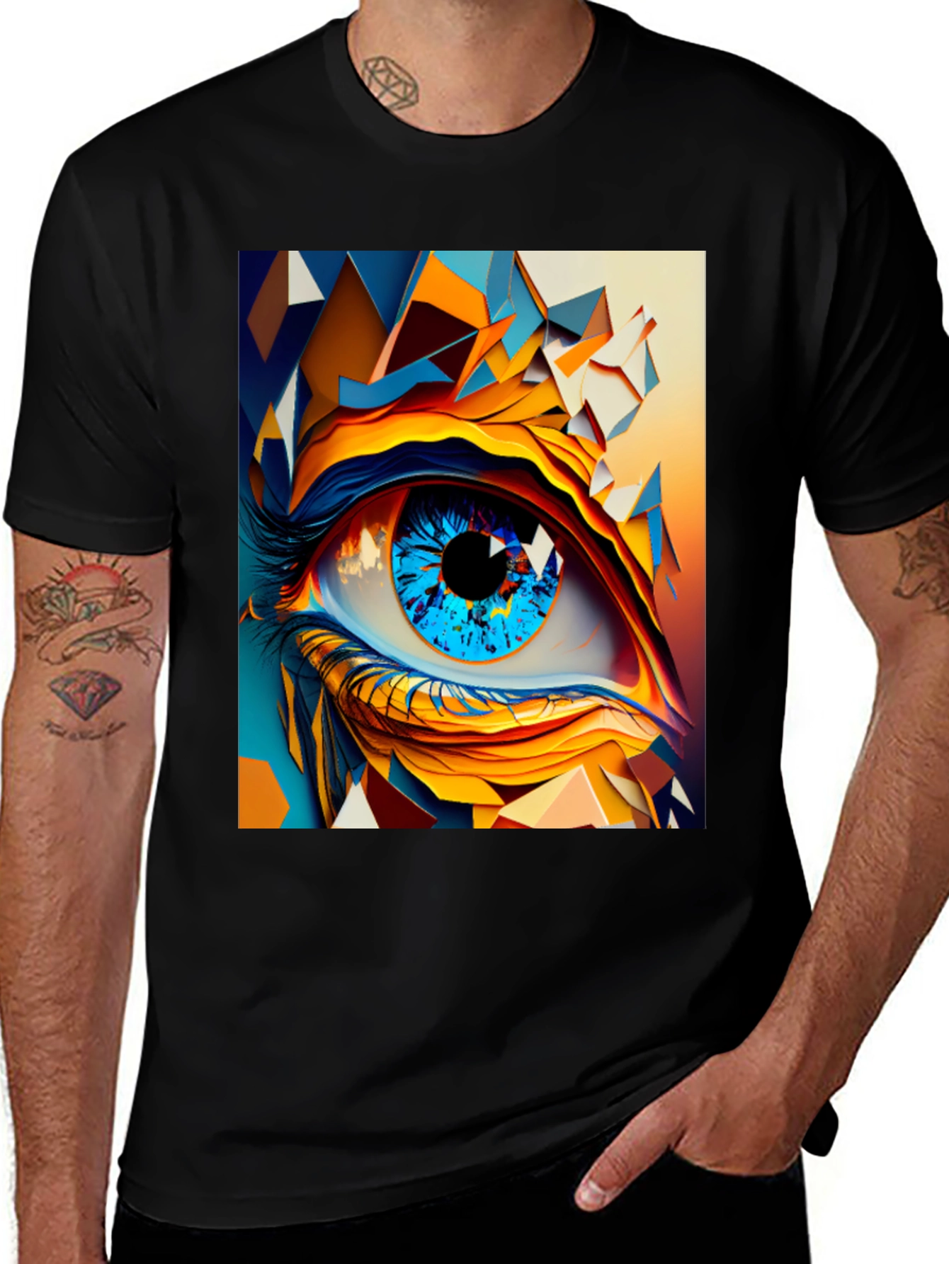 Abstract Eye Graphic T-Shirt - Stylish Unisex Tee