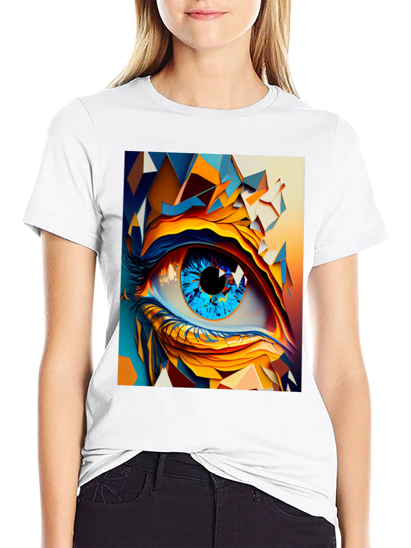 Abstract Eye Graphic T-Shirt - Stylish Unisex Tee