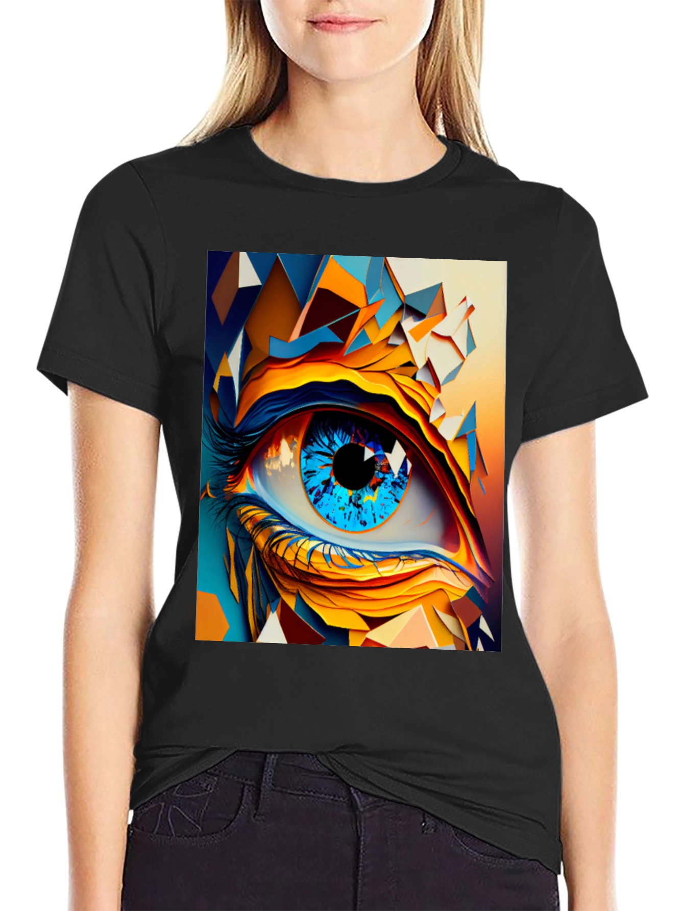 Abstract Eye Graphic T-Shirt - Stylish Unisex Tee
