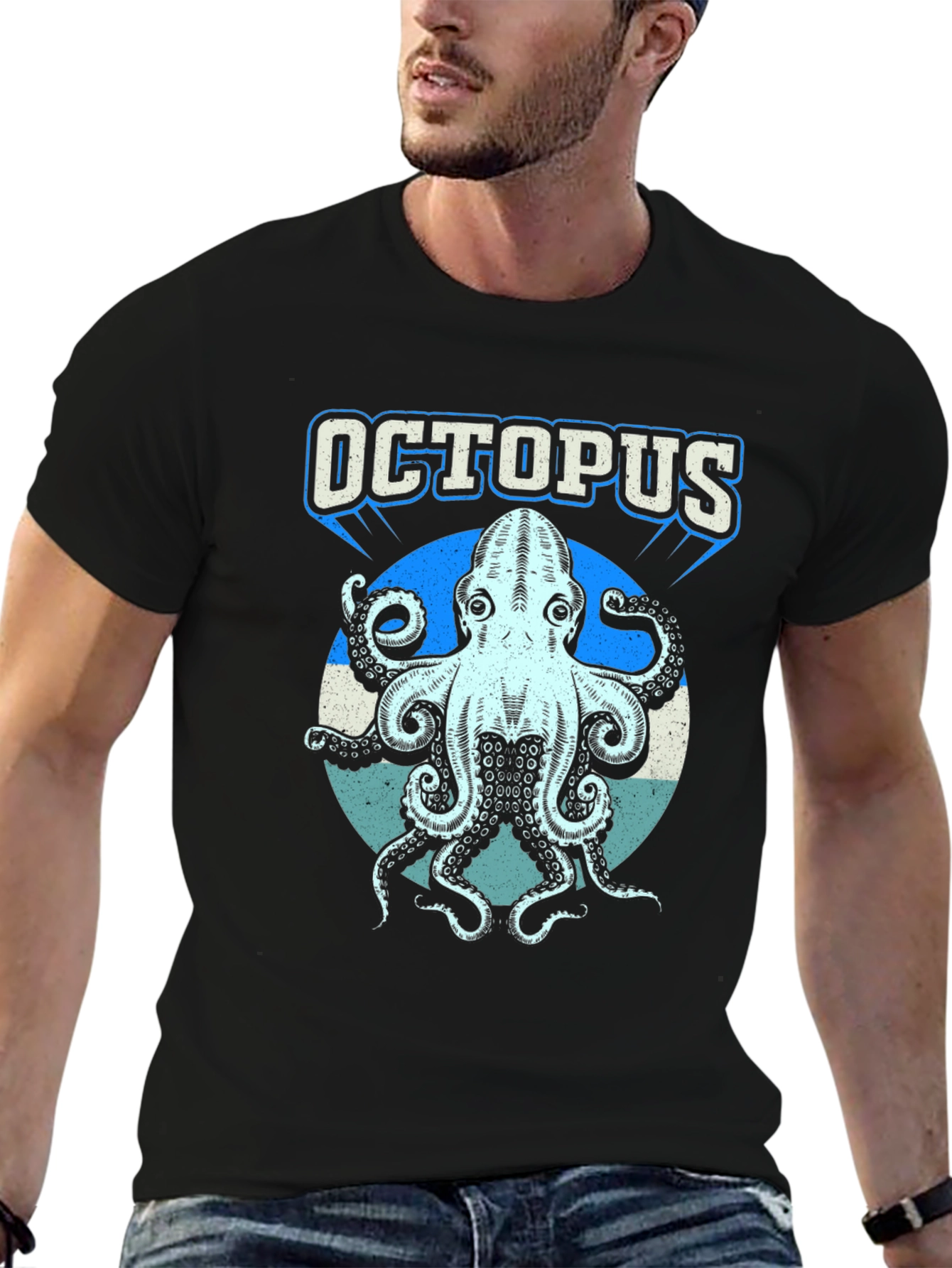 Octopus Graphic T-Shirt - Cool Ocean Creature Tee