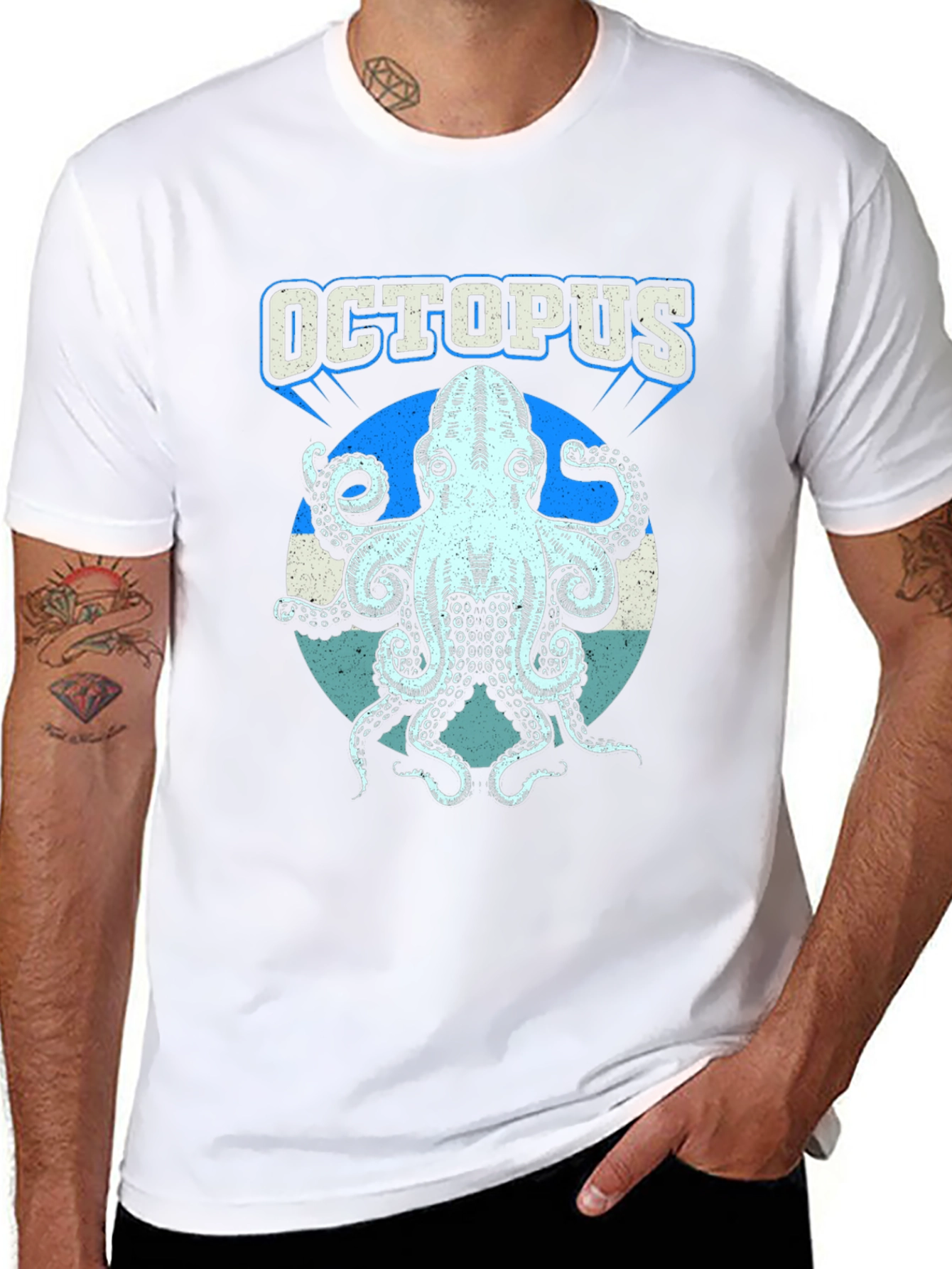 Octopus Graphic T-Shirt - Cool Ocean Creature Tee