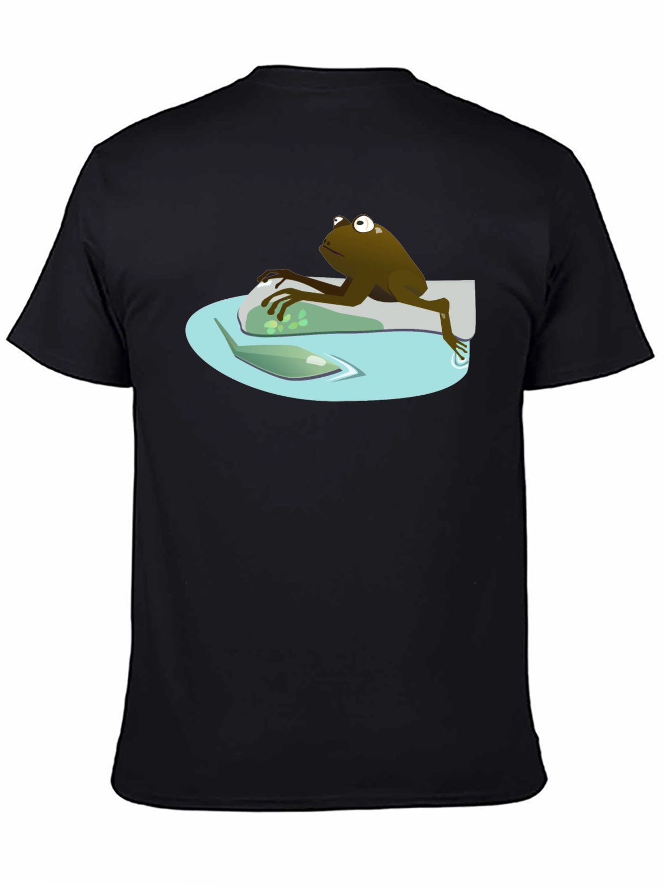 Frog Pond Cartoon Graphic Tee - Mens Black T-Shirt
