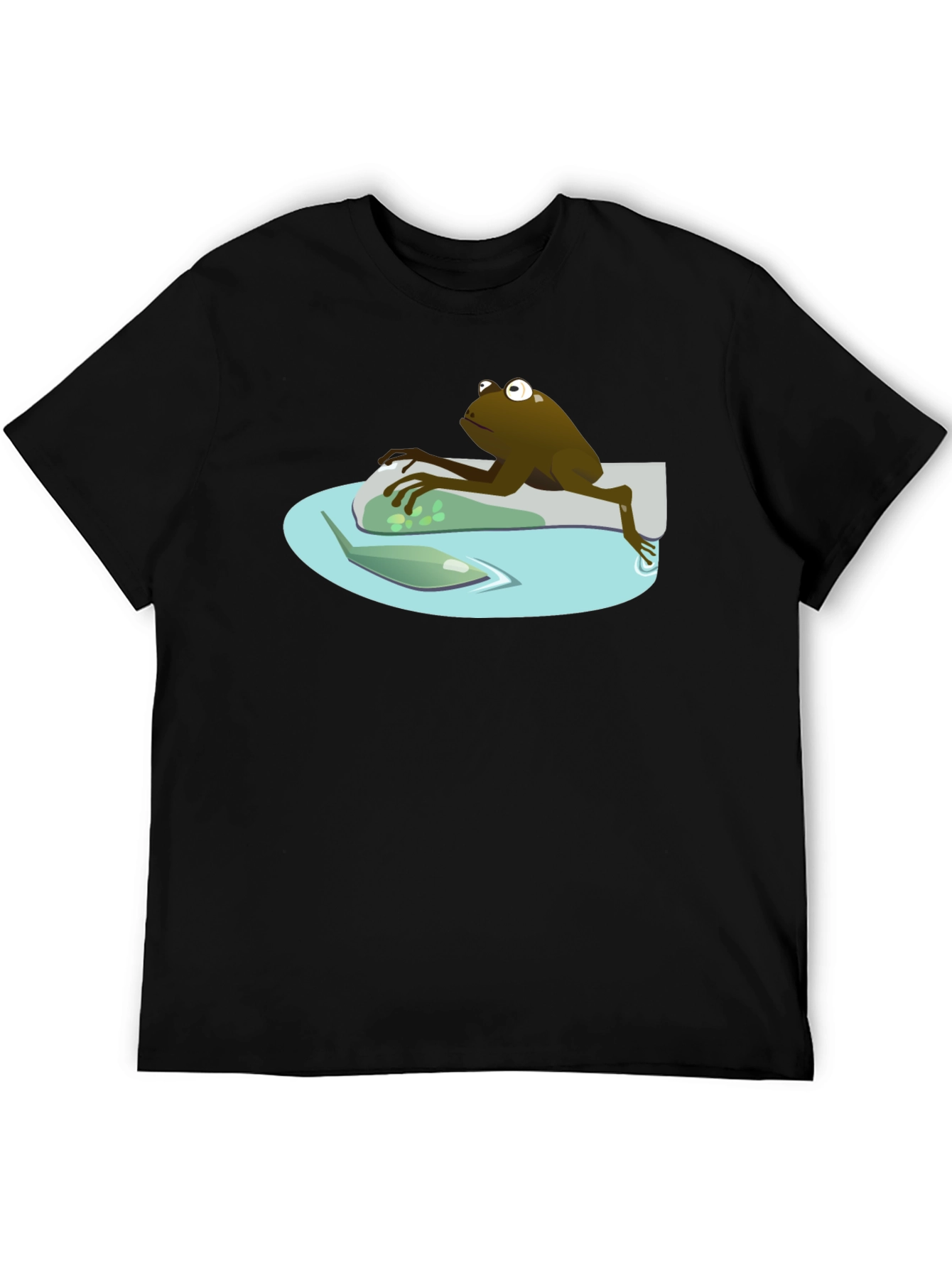 Frog Pond Cartoon Graphic Tee - Mens Black T-Shirt