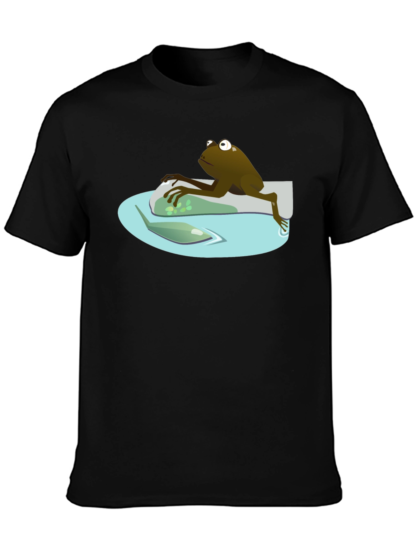Frog Pond Cartoon Graphic Tee - Mens Black T-Shirt