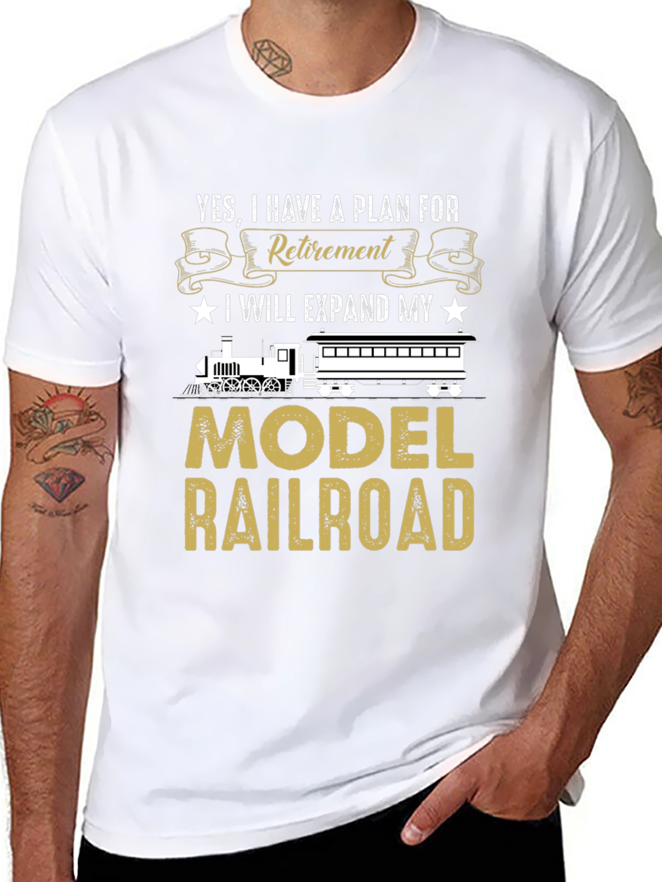 Retirement Model Railroad T-Shirt
