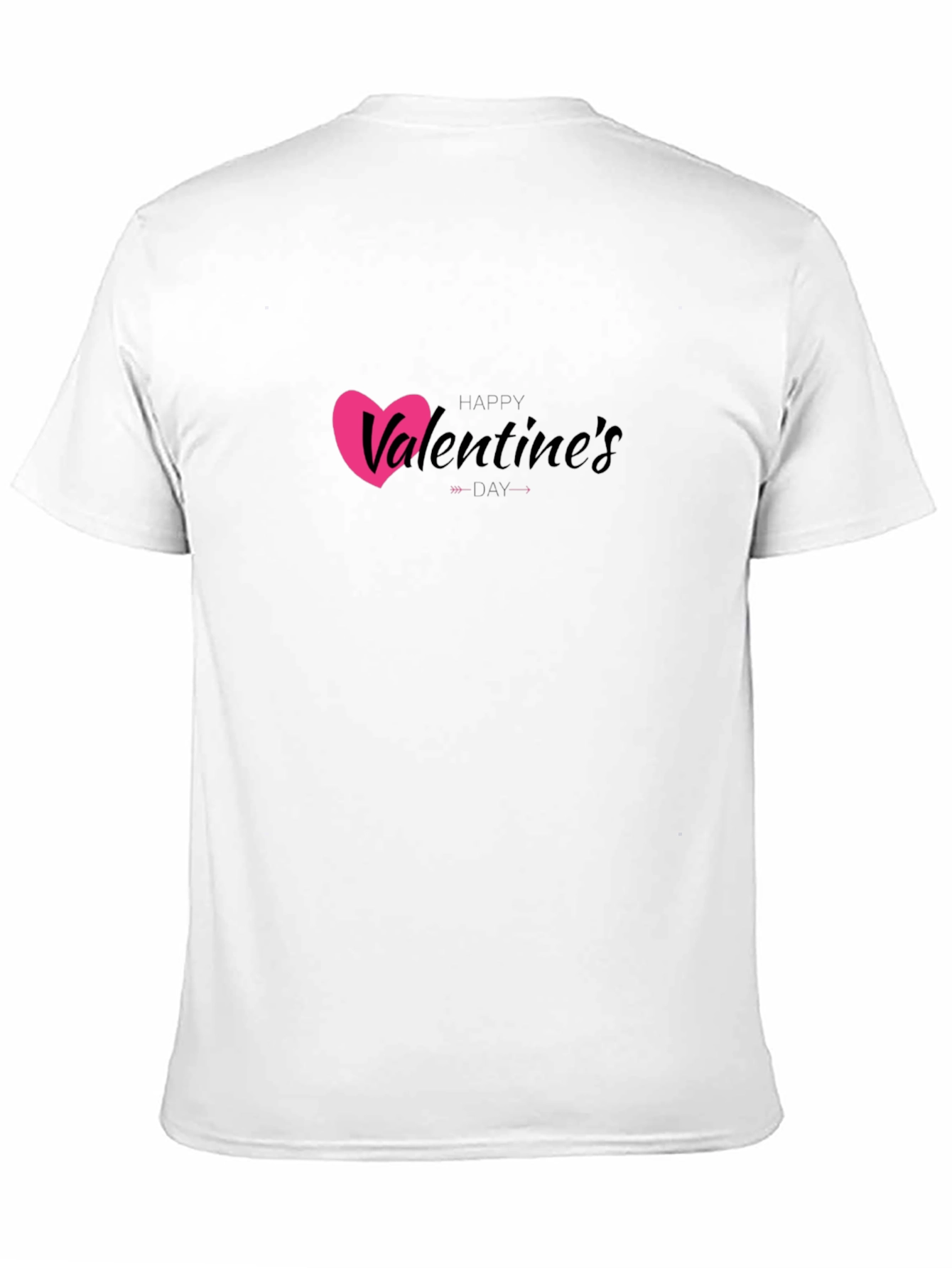 Happy Valentines Day Black Graphic Tee