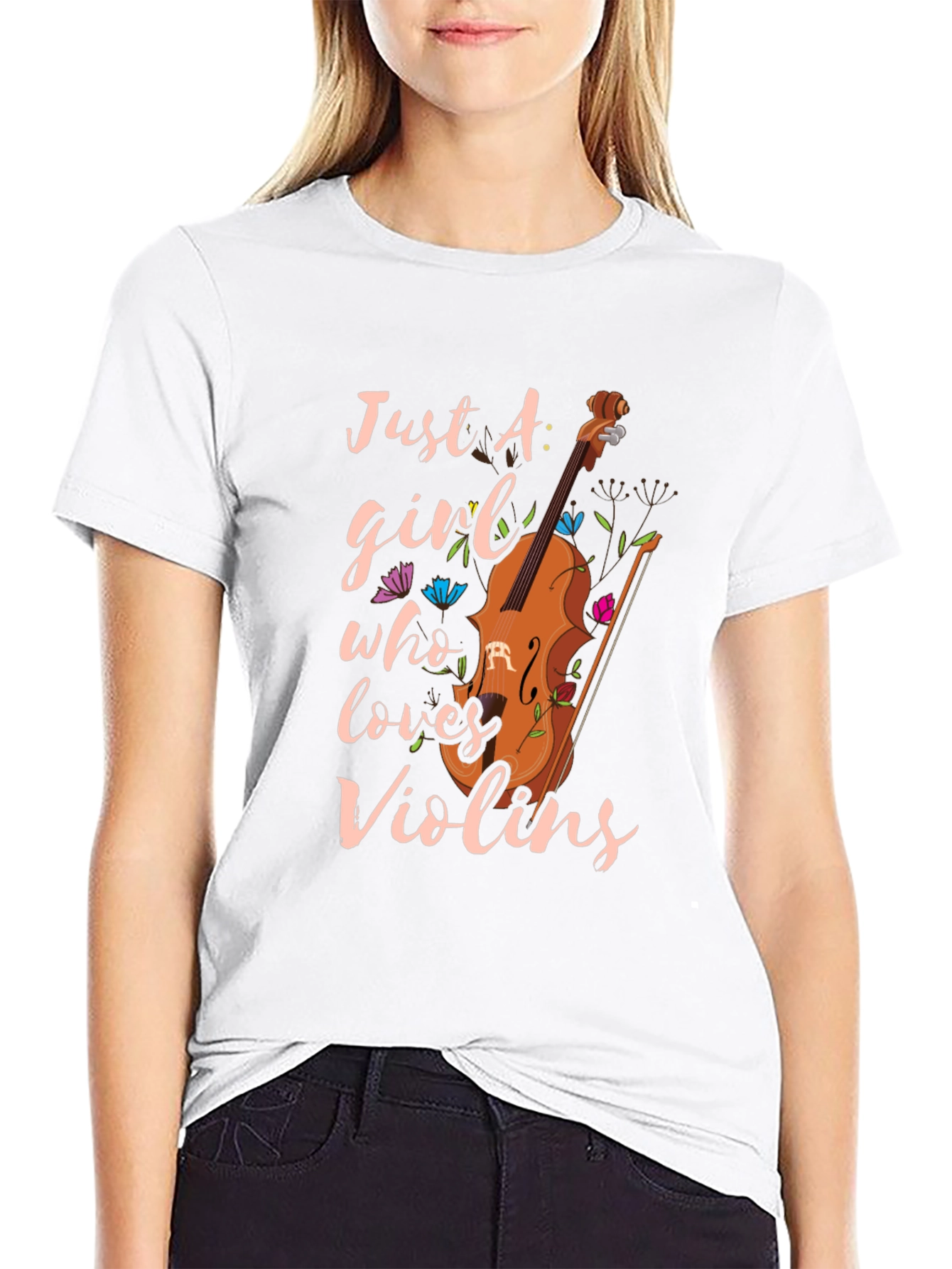 Just A Girl Who Loves Violins T-Shirt