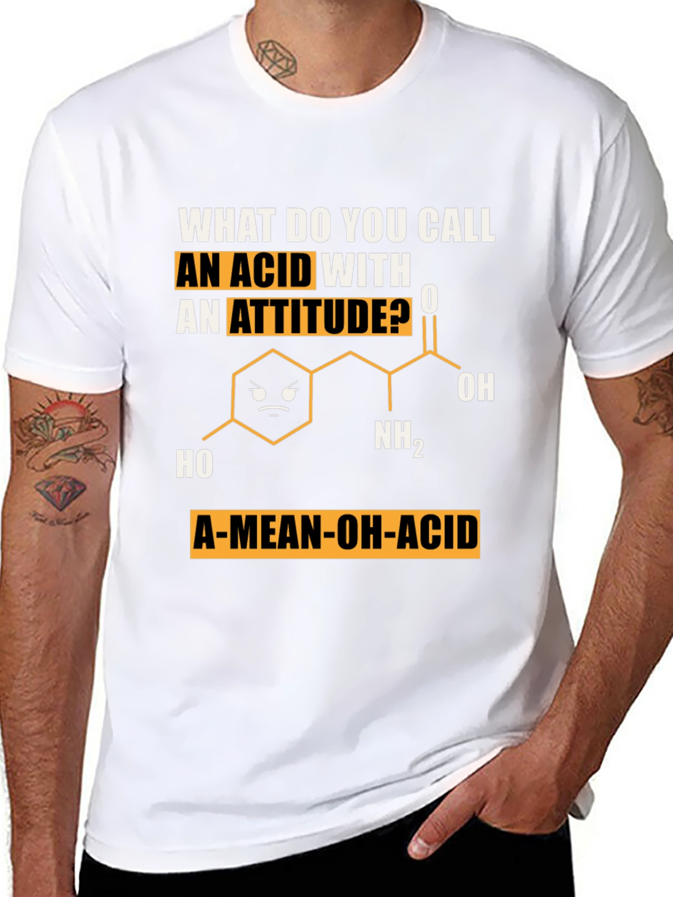 A-Mean-Oh-Acid T-Shirt Chemistry Pun Tee