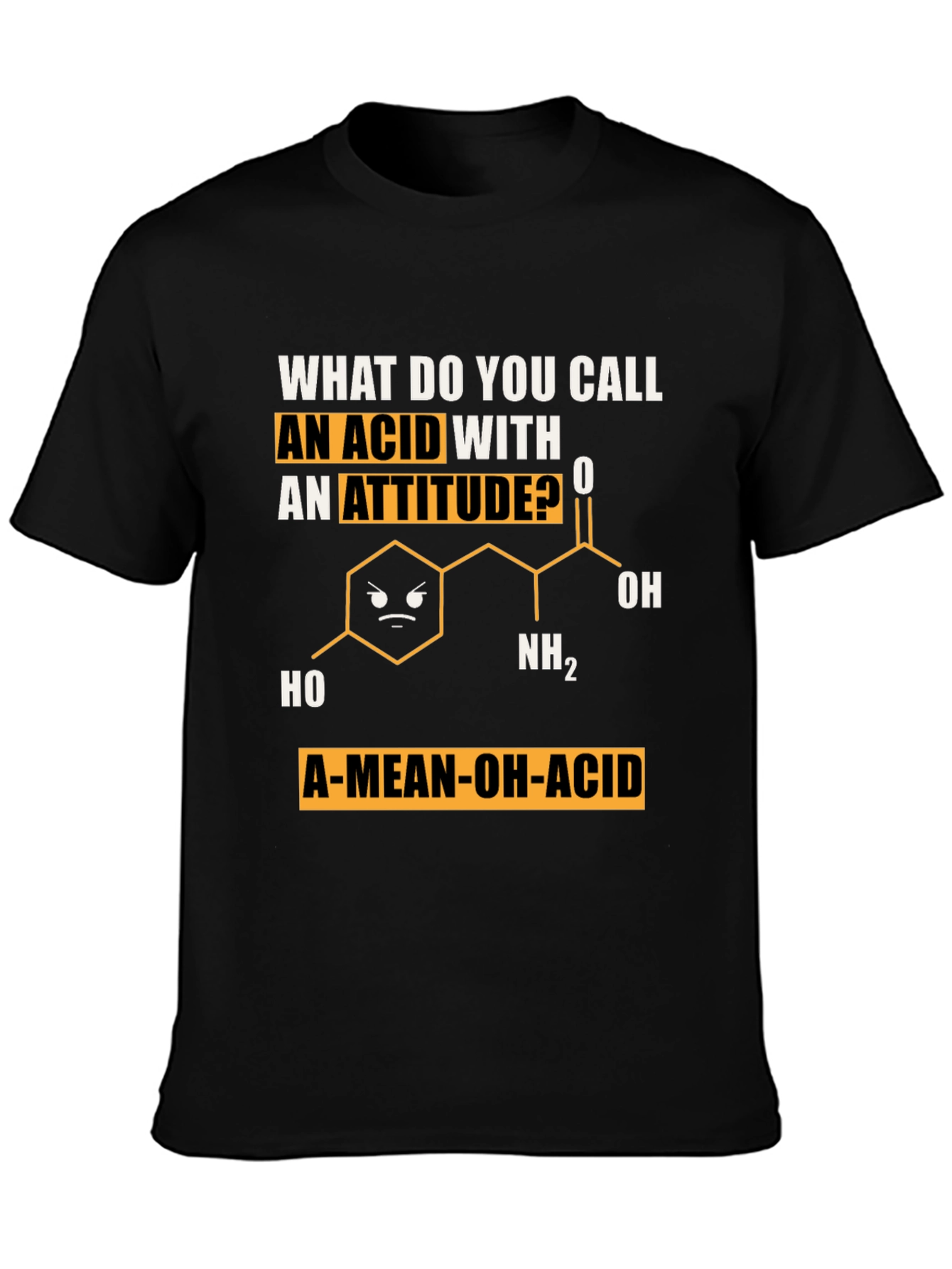 A-Mean-Oh-Acid T-Shirt Chemistry Pun Tee