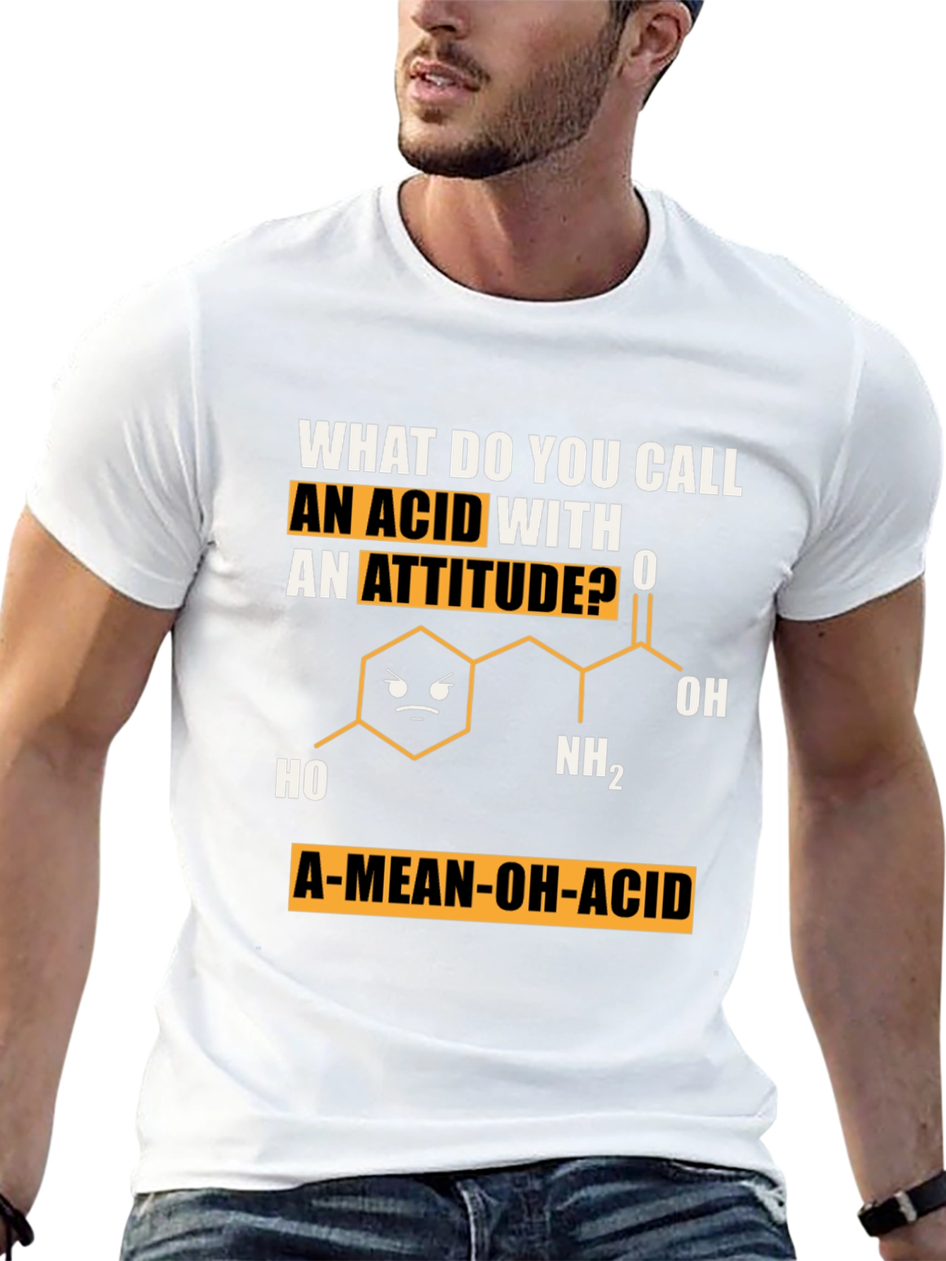 A-Mean-Oh-Acid T-Shirt Chemistry Pun Tee