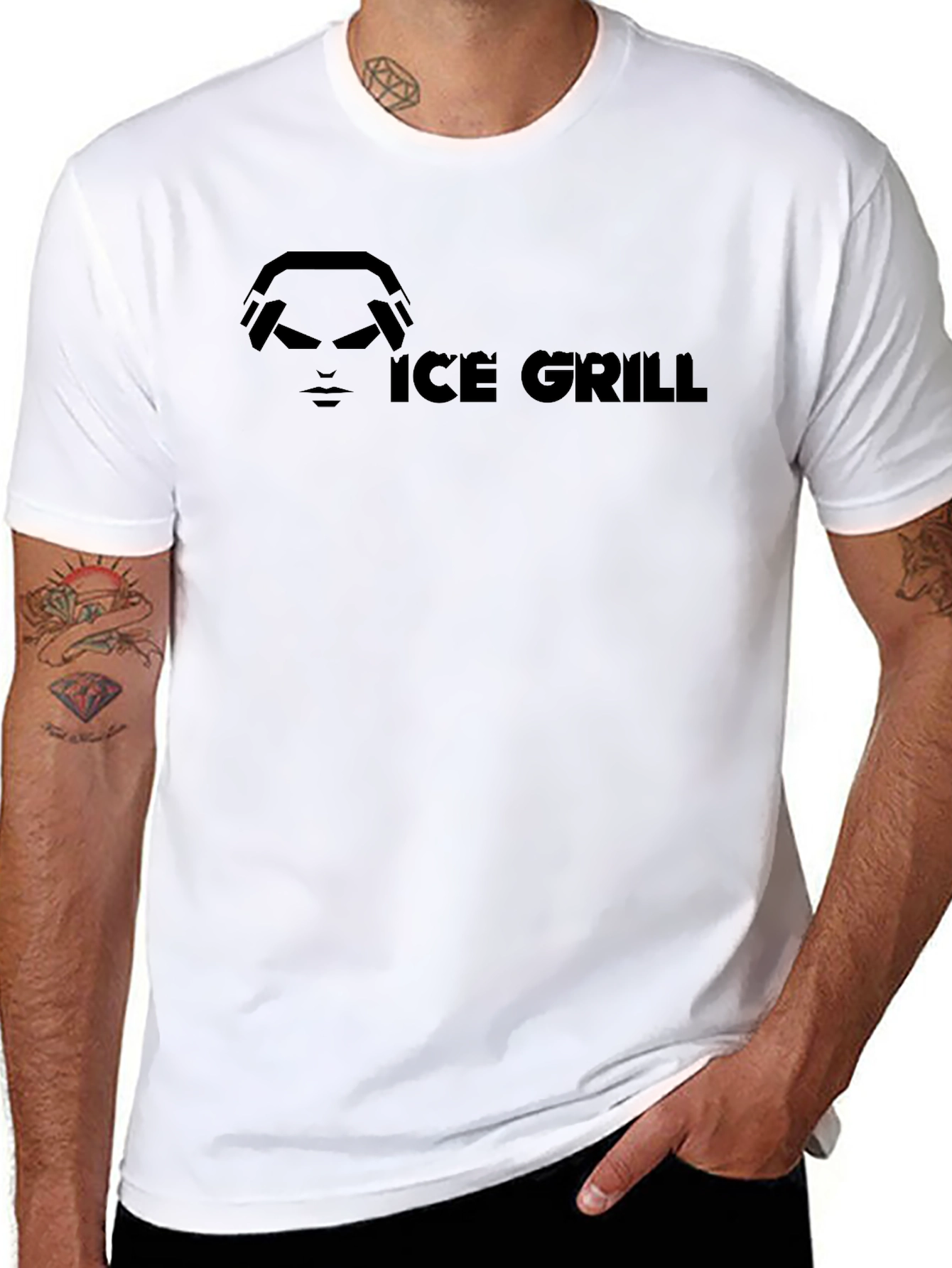 Ice Grill Black Graphic Tee - Premium Cotton