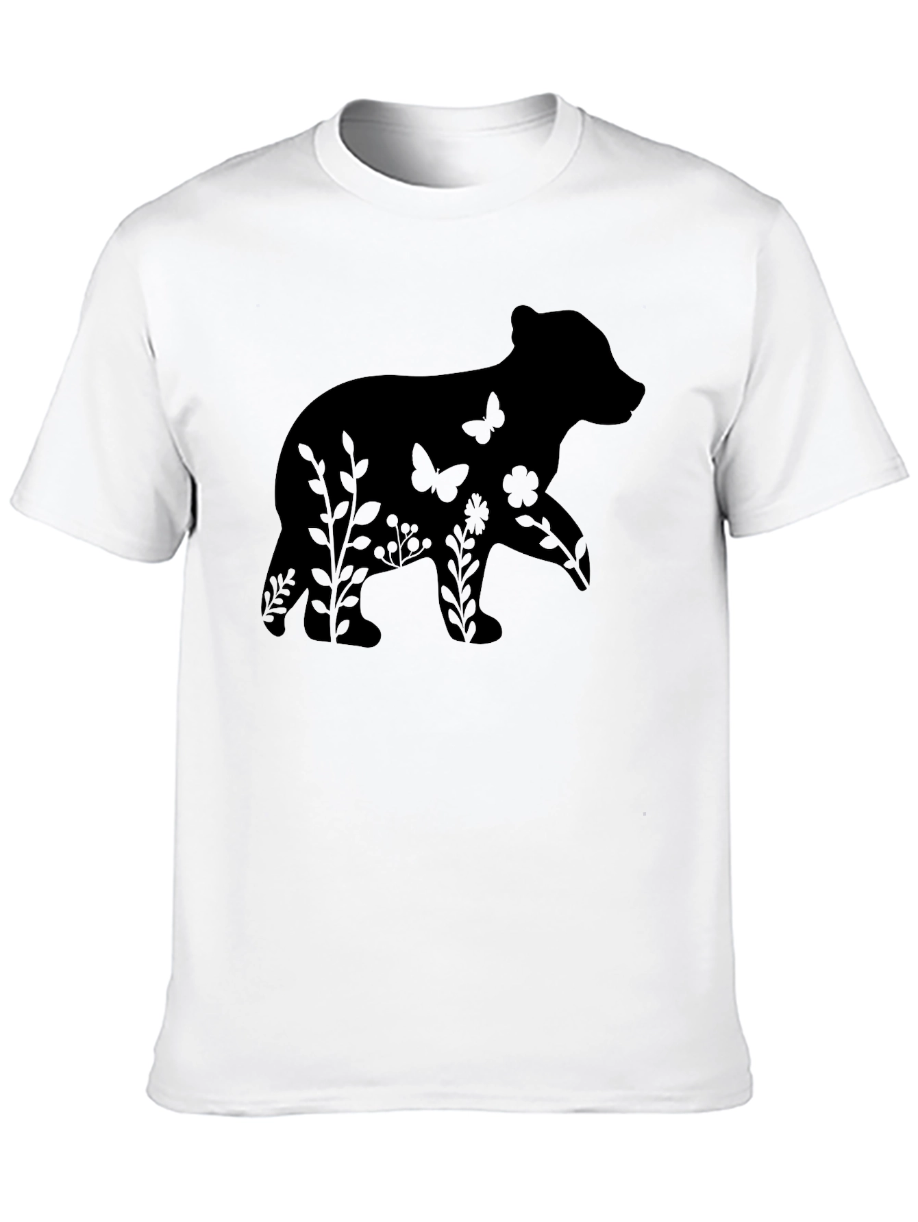 Bear Silhouette Graphic Tee - Nature Lovers Shirt