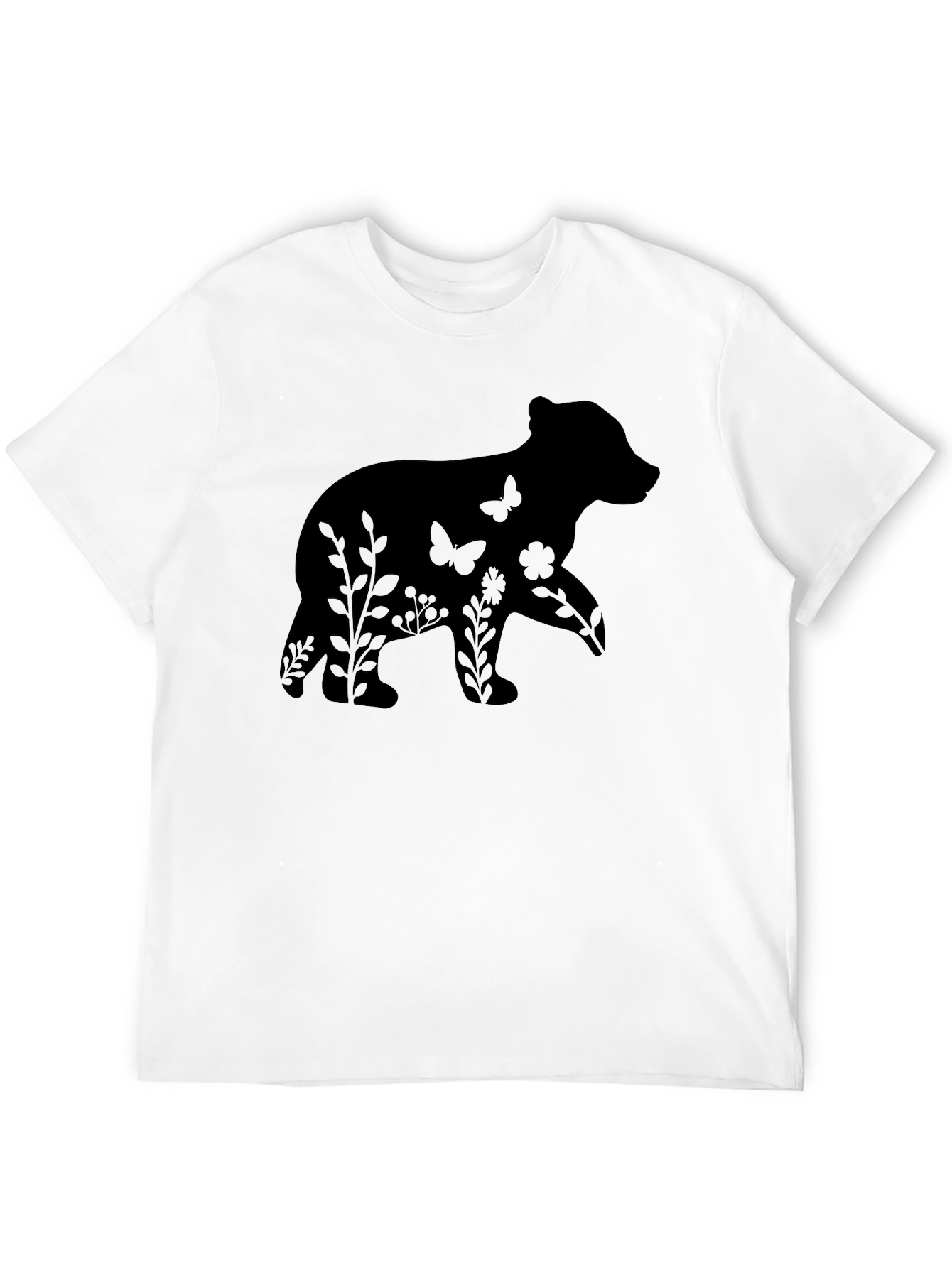 Bear Silhouette Graphic Tee - Nature Lovers Shirt