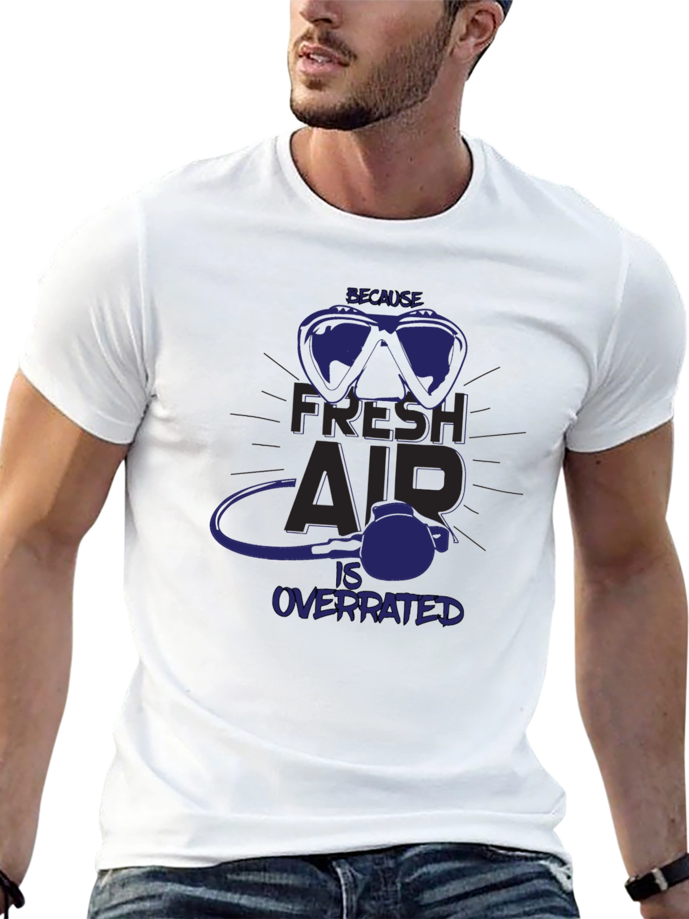 Fresh Air Overrated Scuba Diving T-Shirt