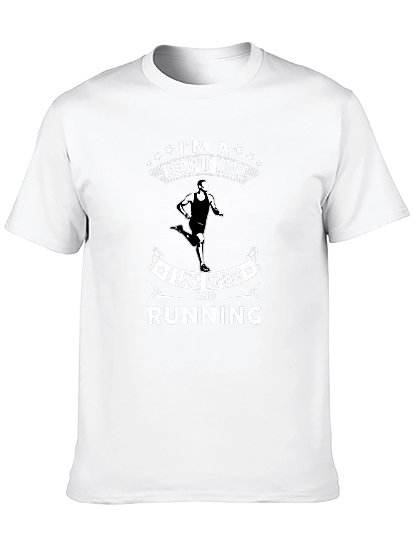 Simple Man: Boobs & Running Graphic Tee