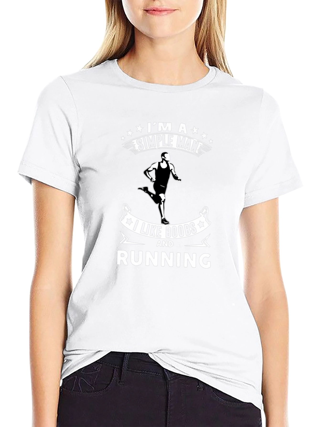 Simple Man: Boobs & Running Graphic Tee