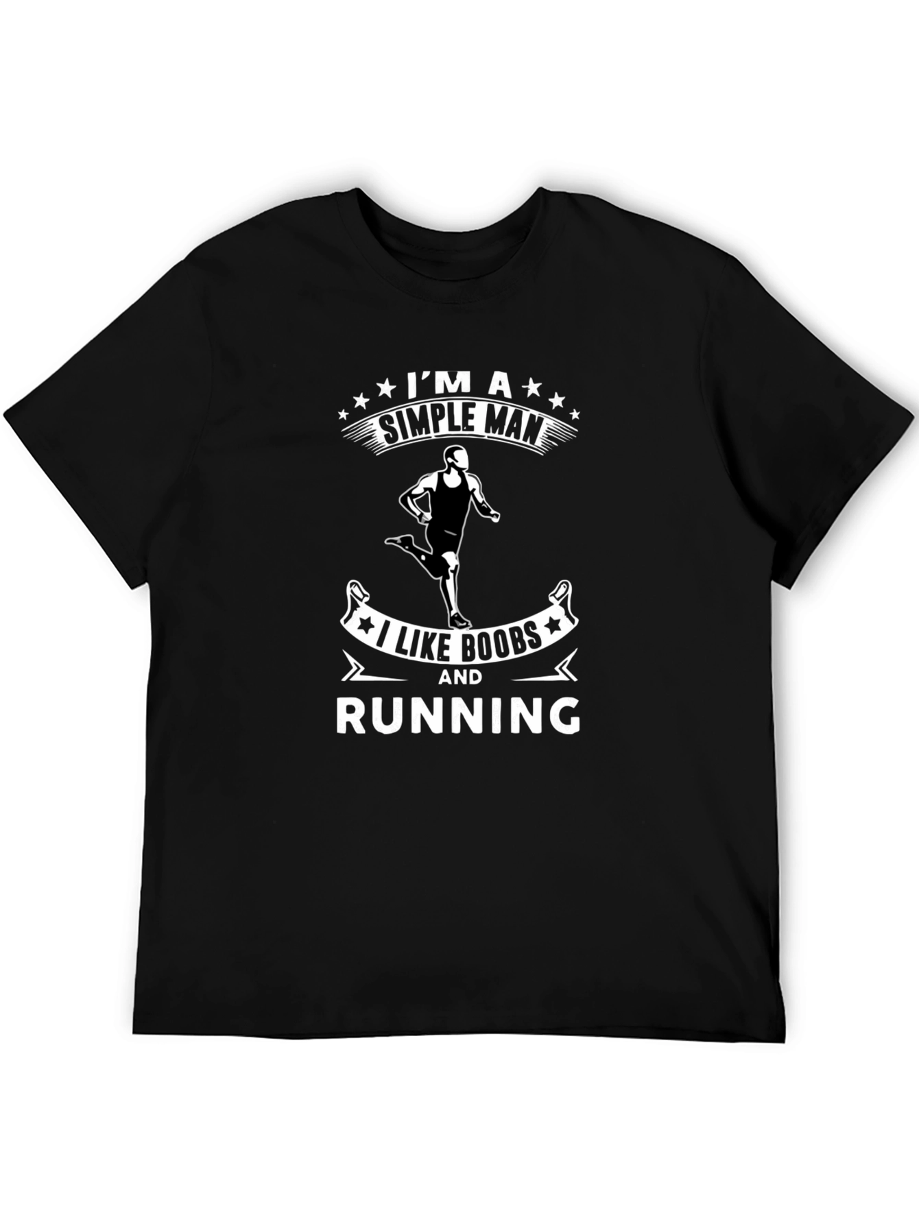 Simple Man: Boobs & Running Graphic Tee