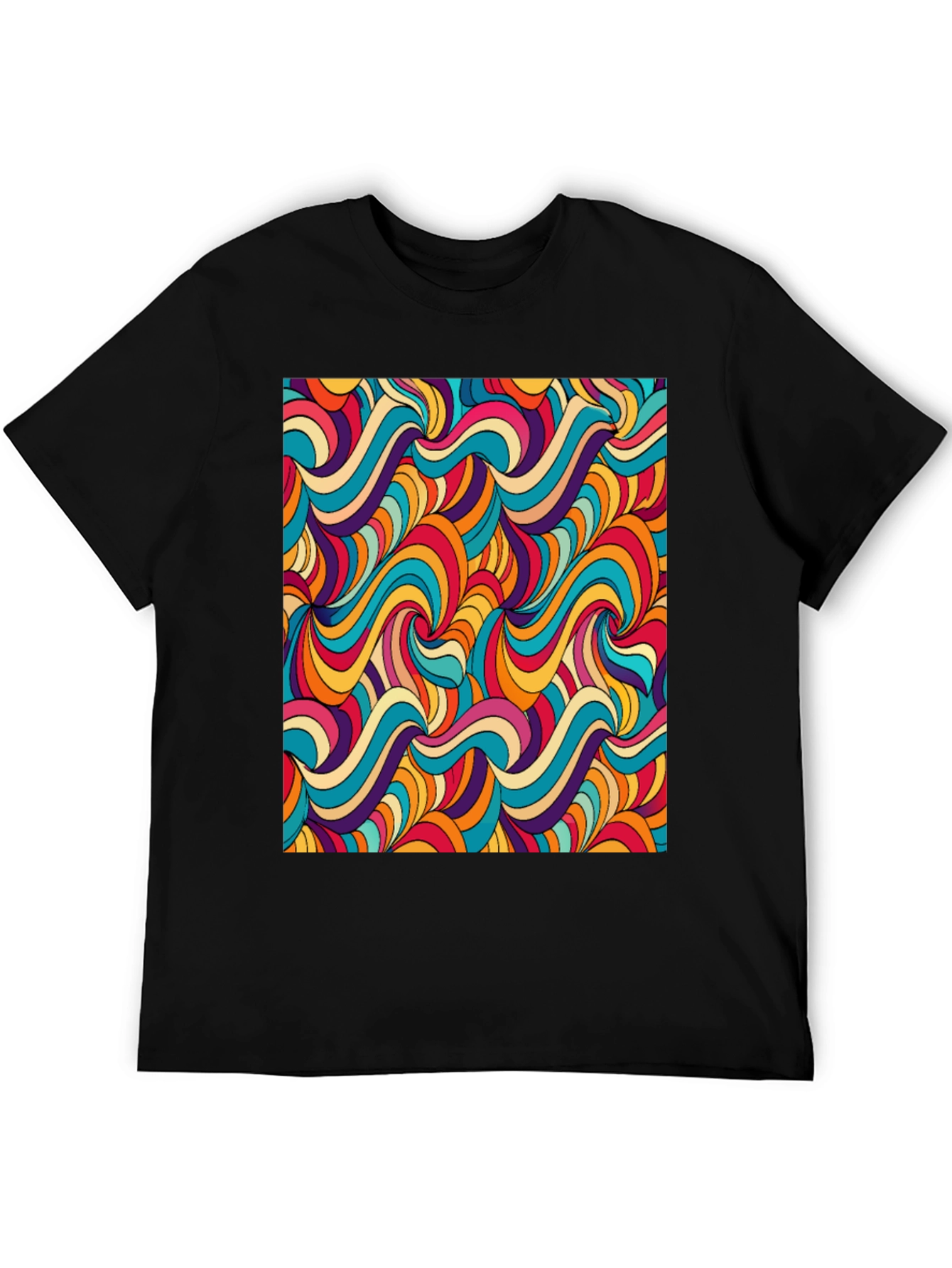 Groovy Retro Swirl Graphic Tee