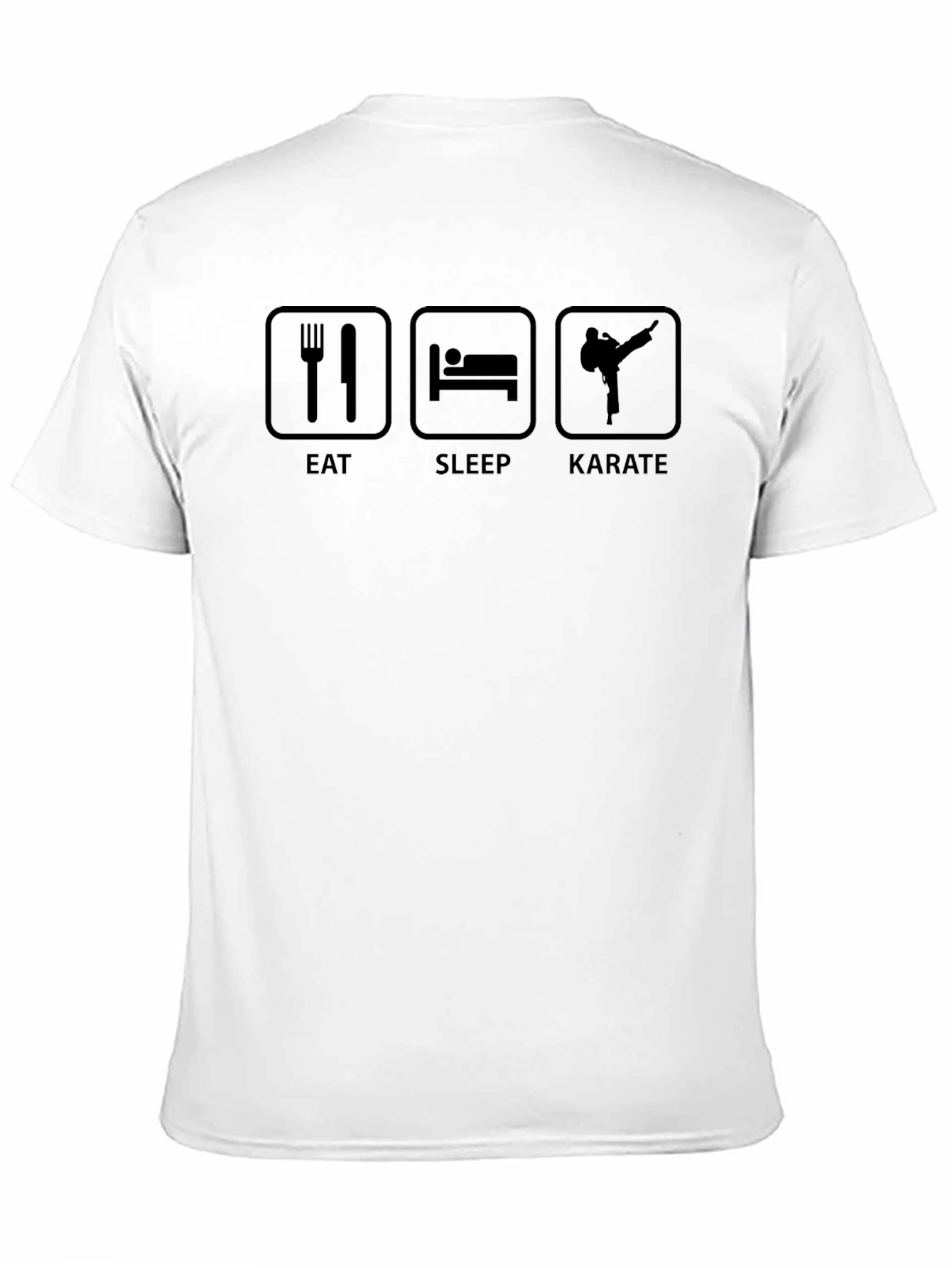 Eat Sleep Karate Black Graphic Tee
