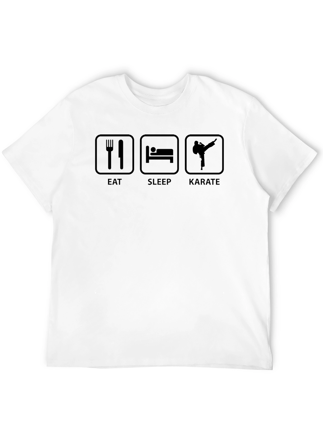 Eat Sleep Karate Black Graphic Tee