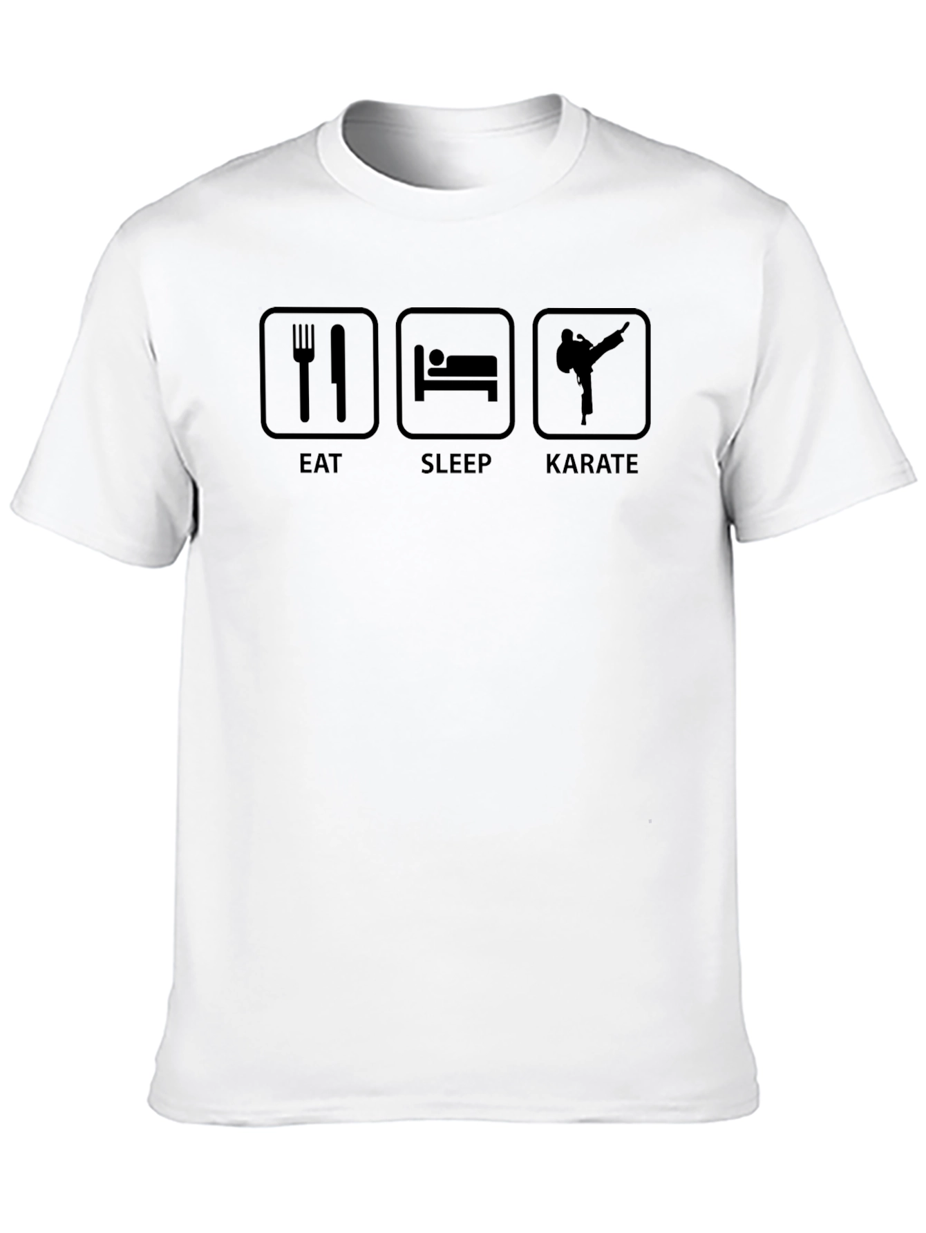 Eat Sleep Karate Black Graphic Tee