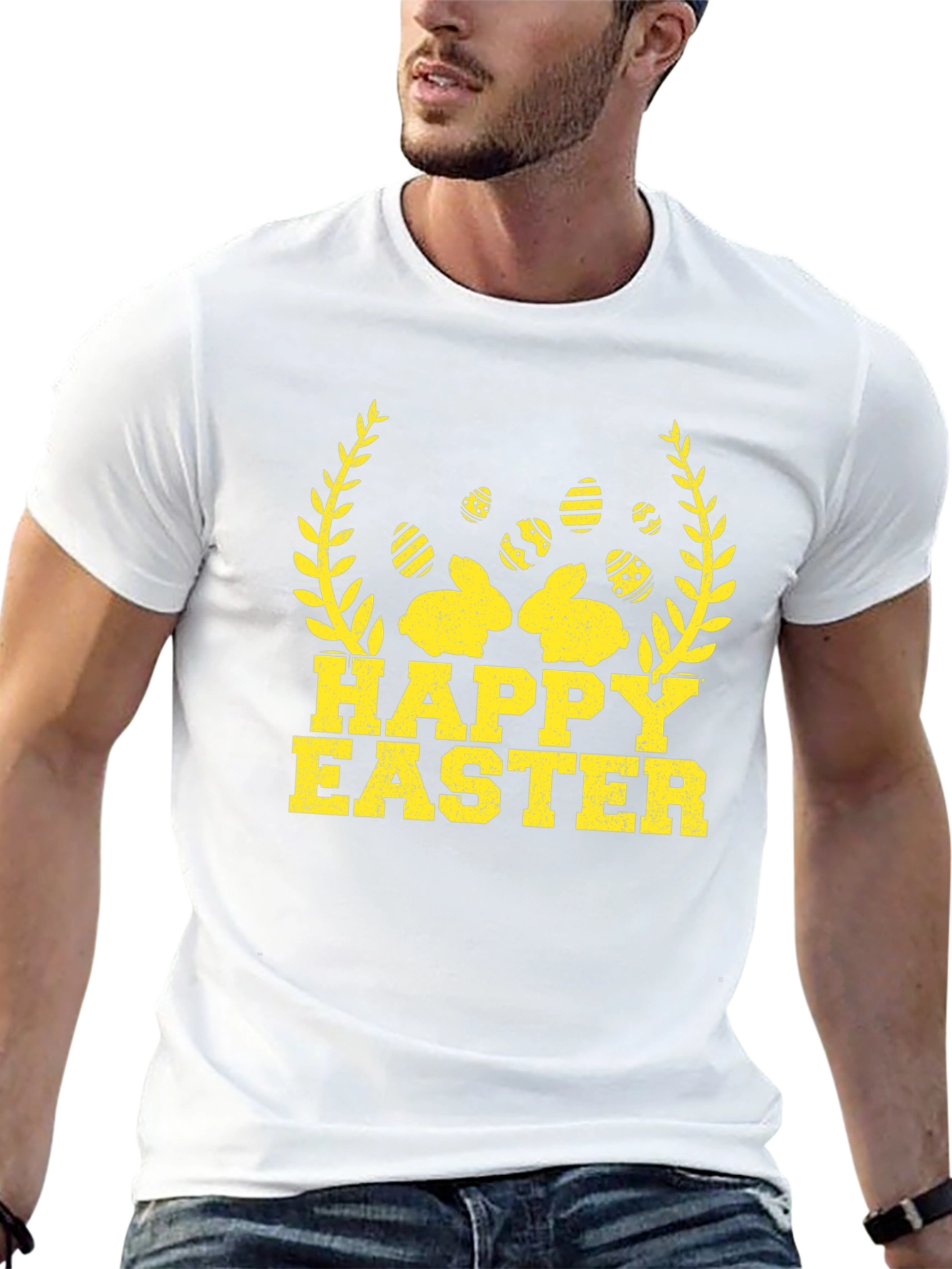 Happy Easter Bunny & Egg Graphic T-Shirt